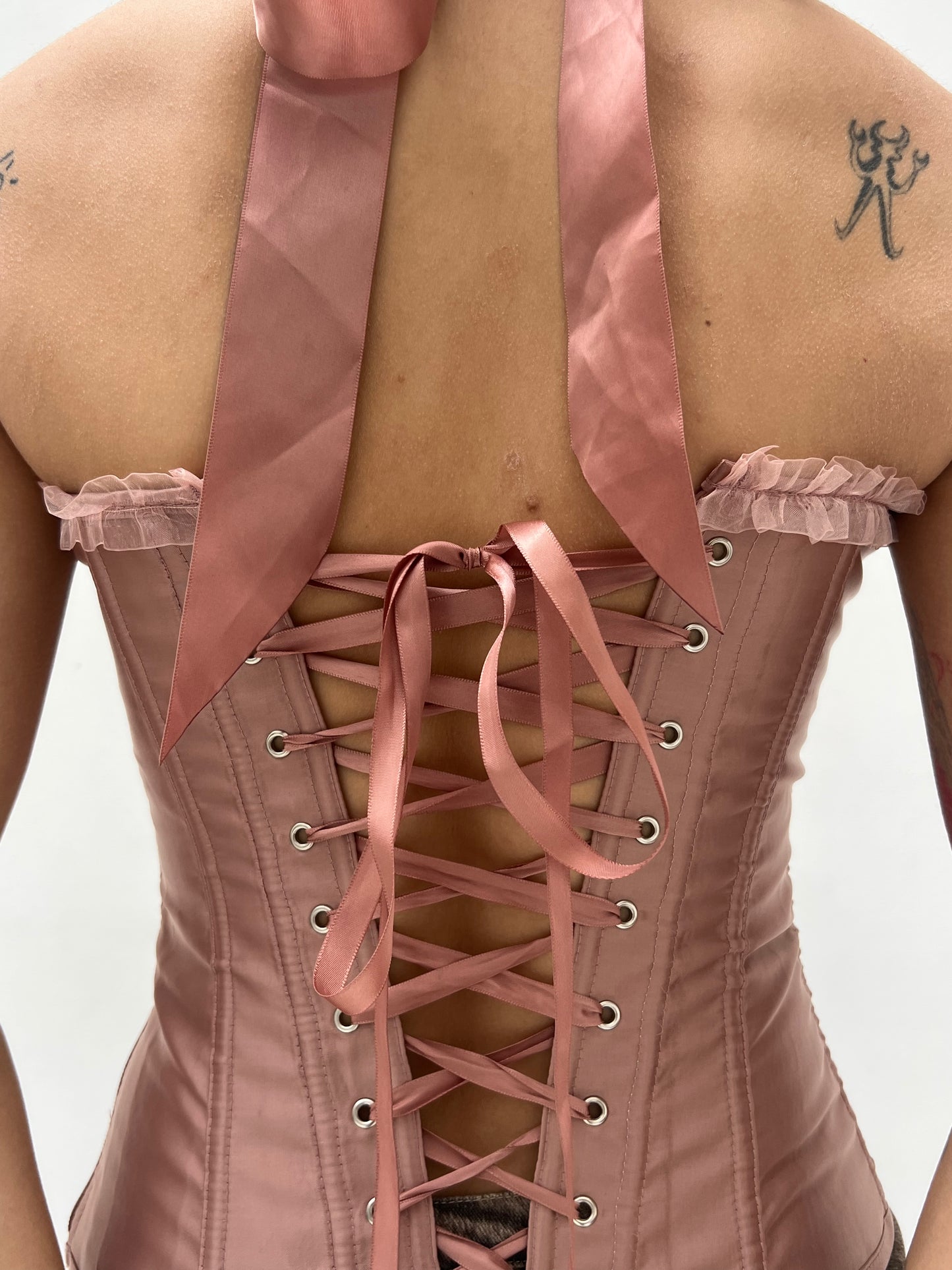 Vintage powder pink corset