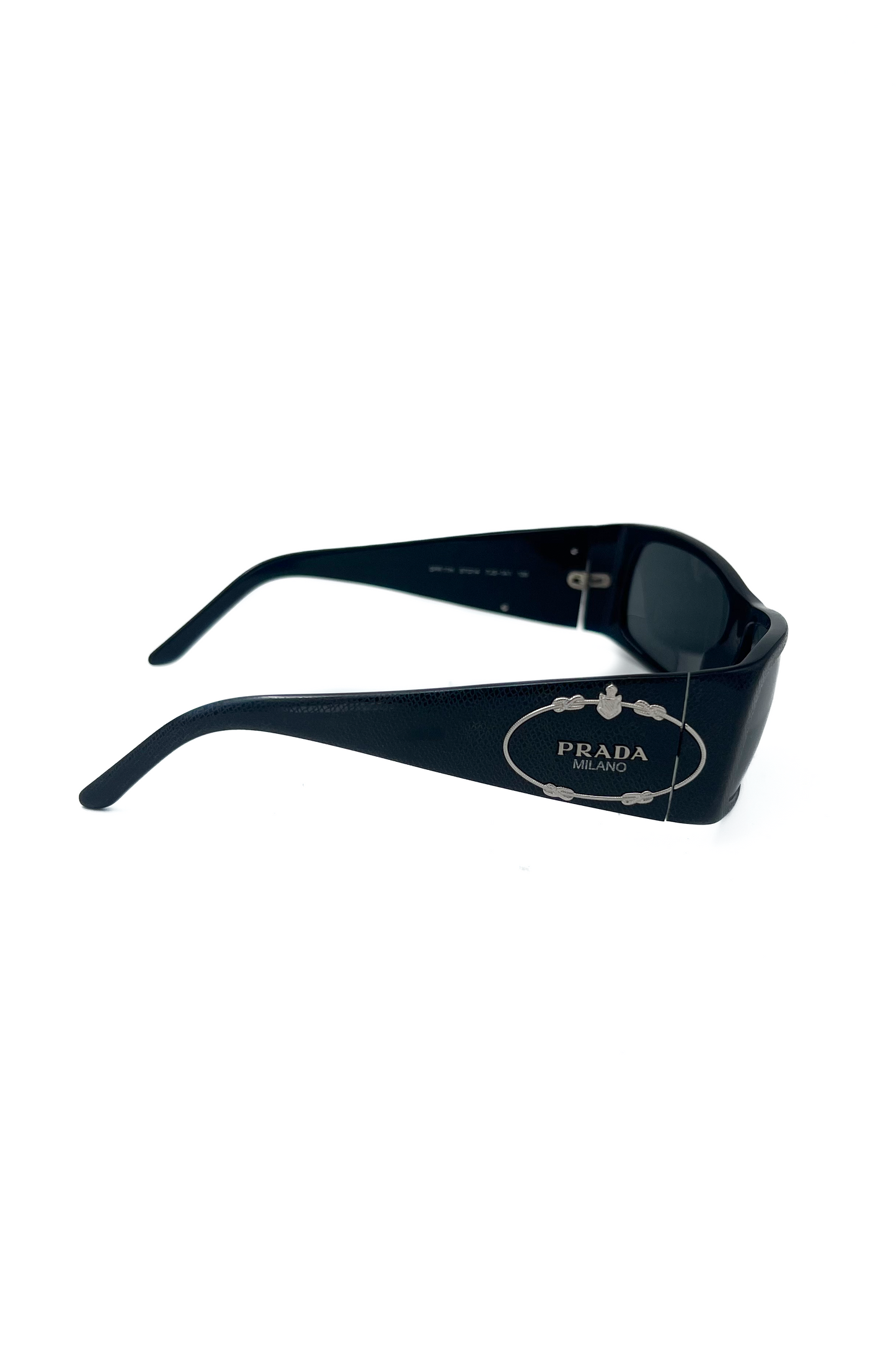 Vintage Black Big Silver Logo Sunglasses