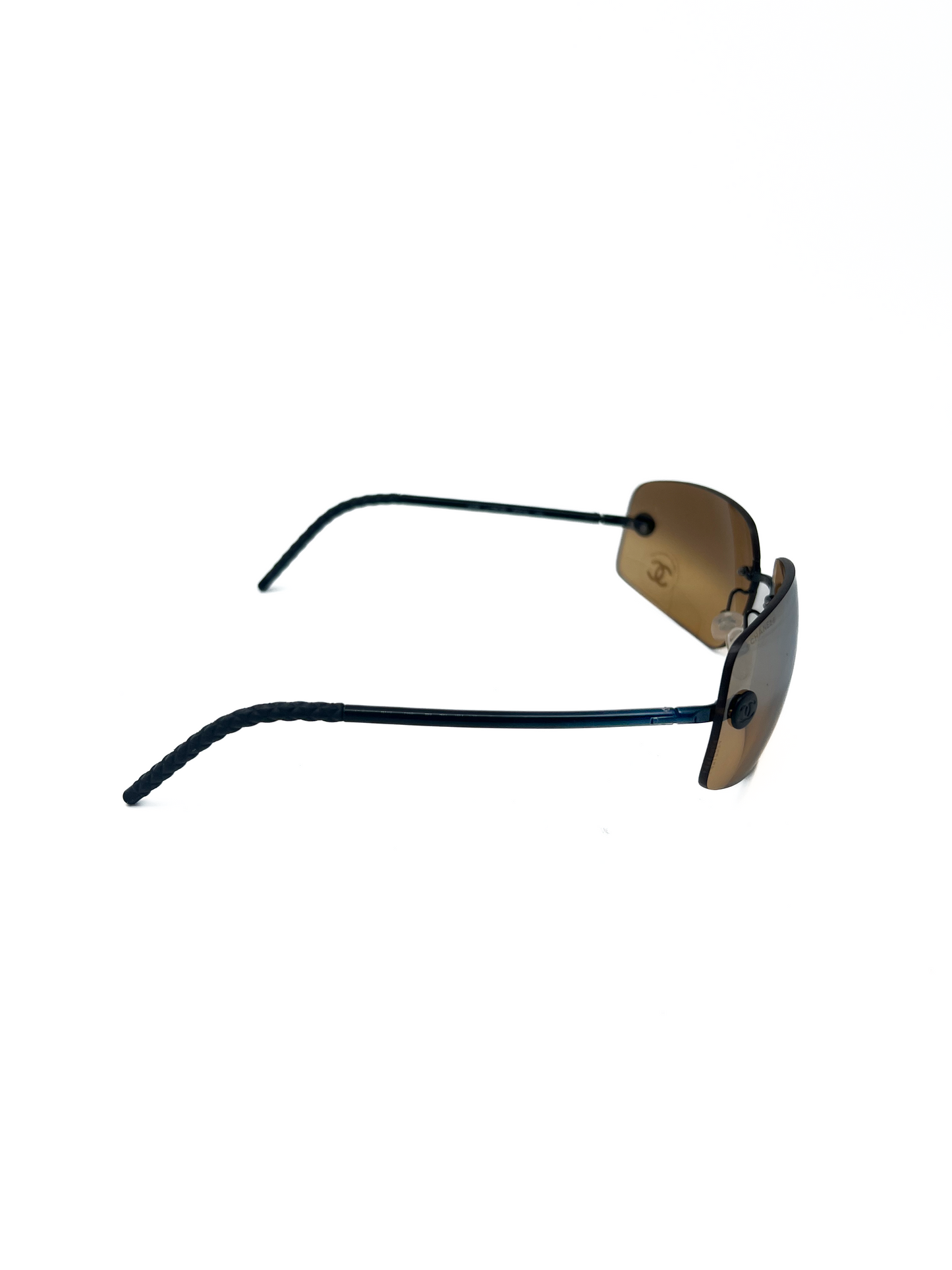 Vintage Mirror Lenses & Black Logo Sunglasses