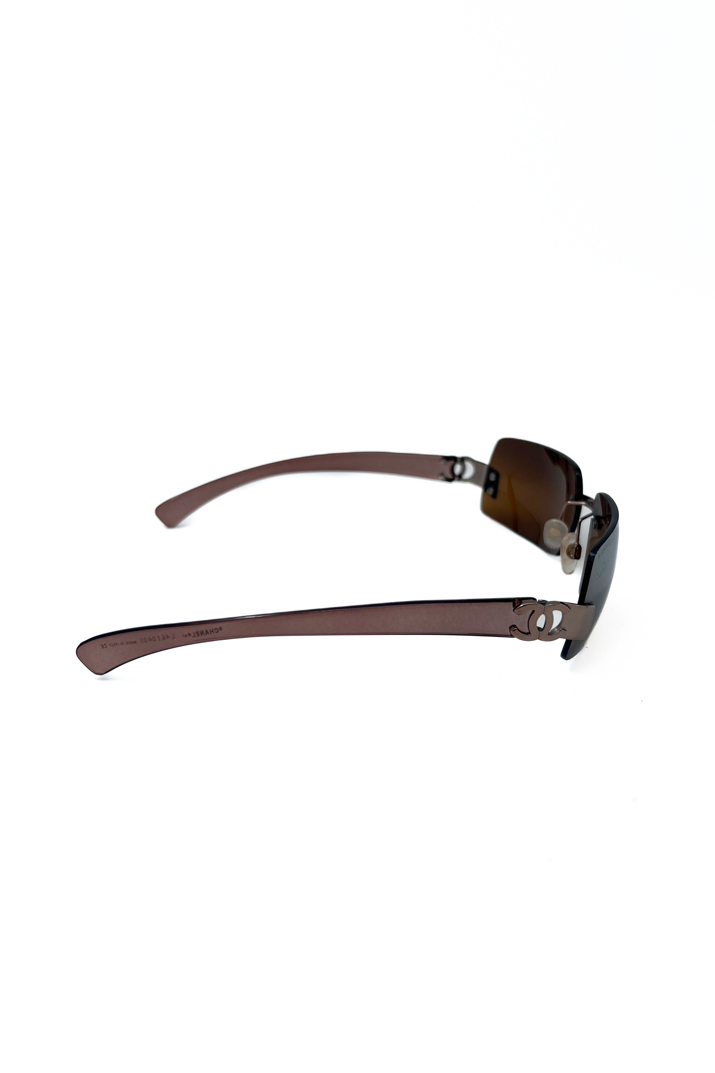 Vintage Brown Rectangular Y2K Sunglasses
