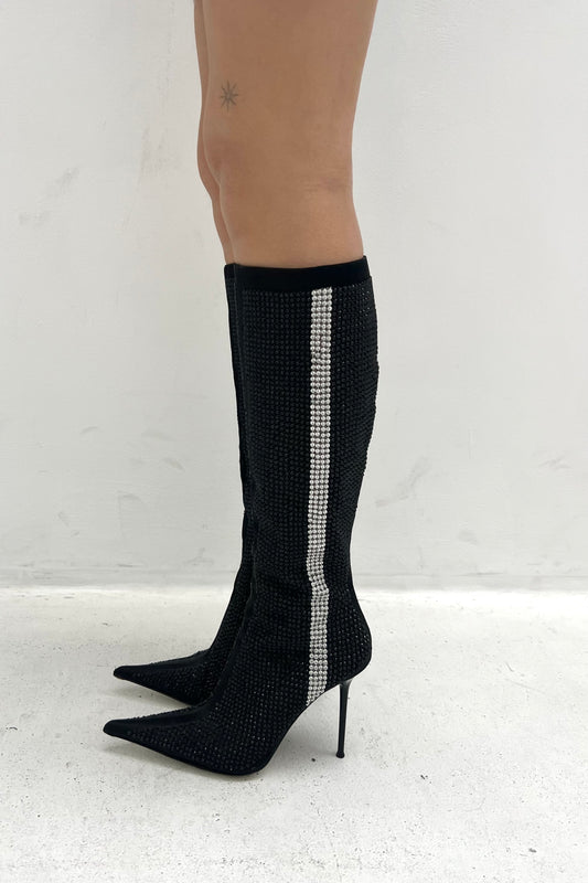 Vintage All Over Strass Boots 37