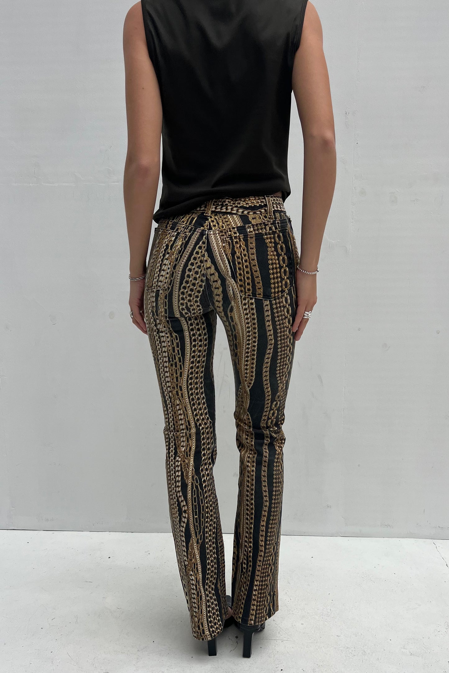 Vintage Black Chain Pants