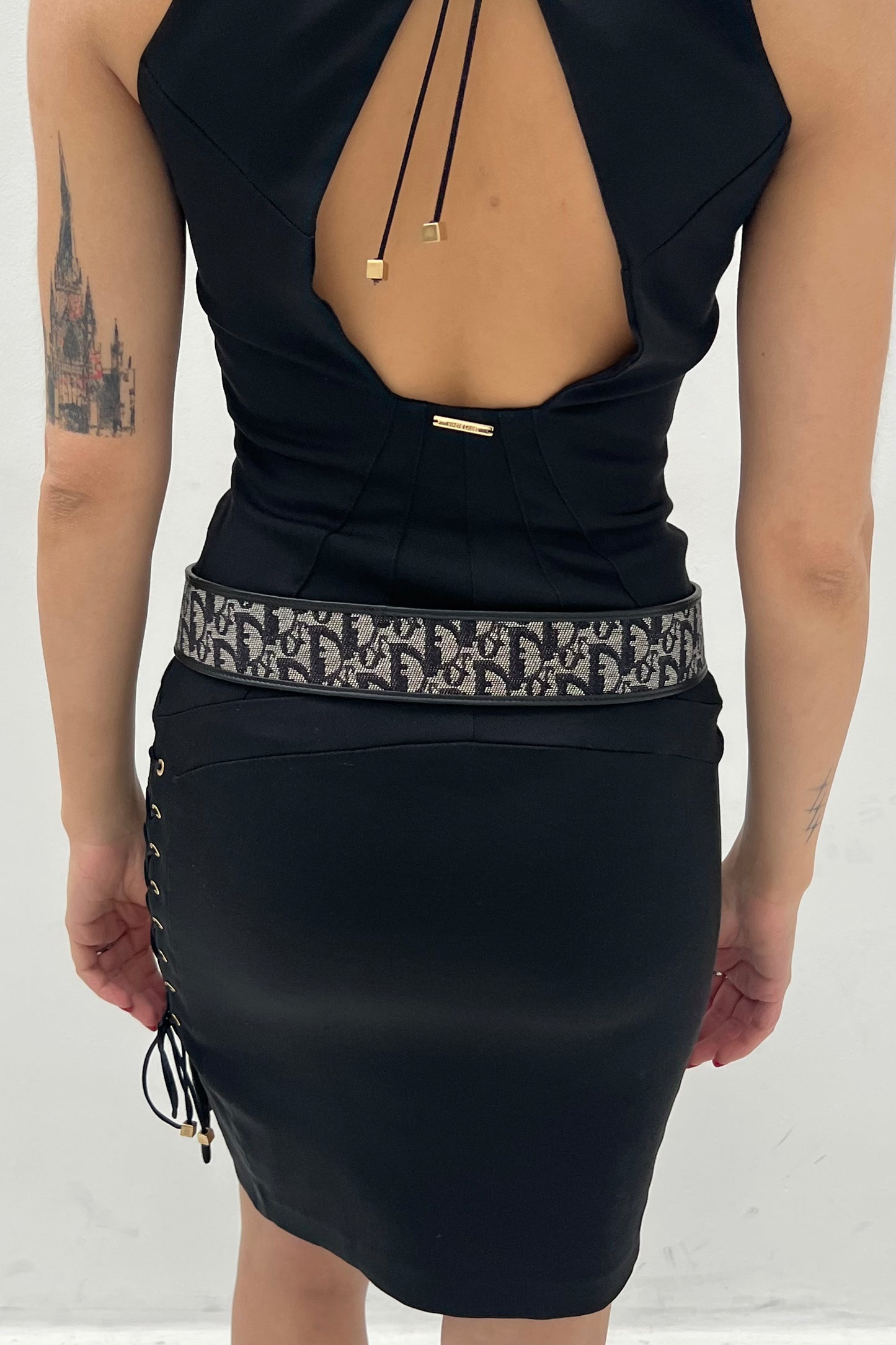 Vintage Navy Trotter D Tail Belt