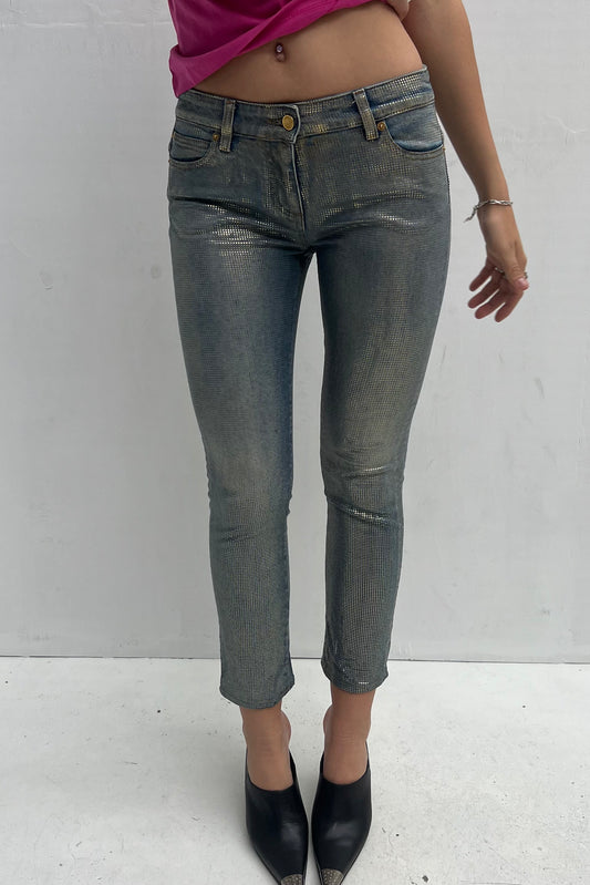 Vintage Golden Mini Dots Pants