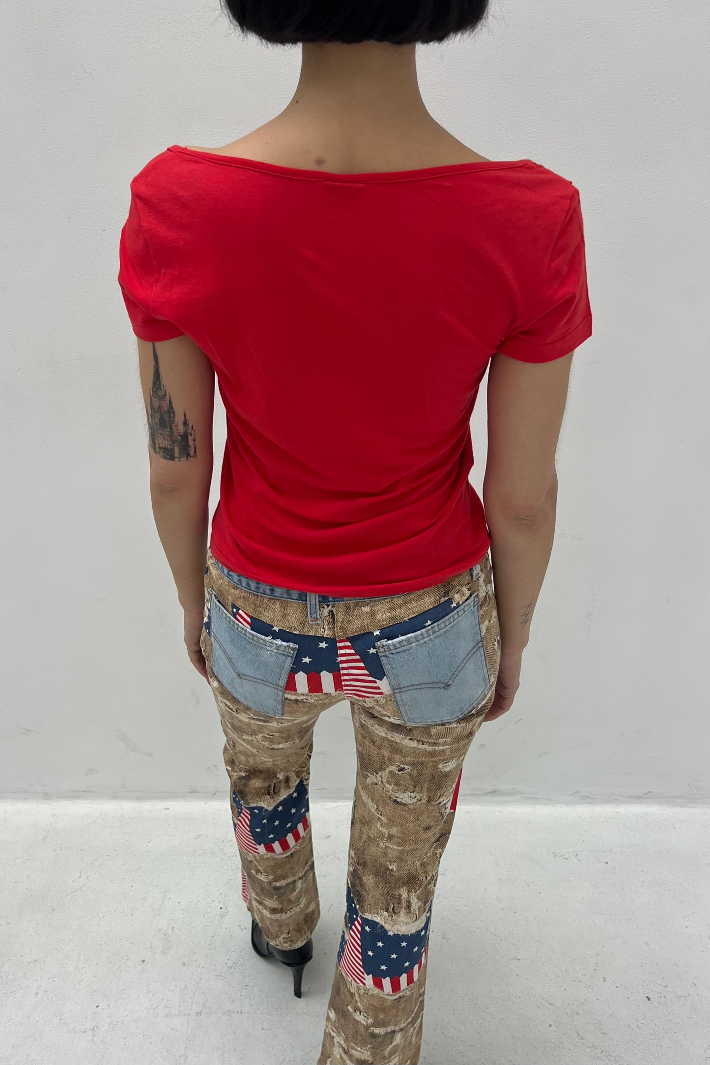 Vintage Red Sequin Heart Tee