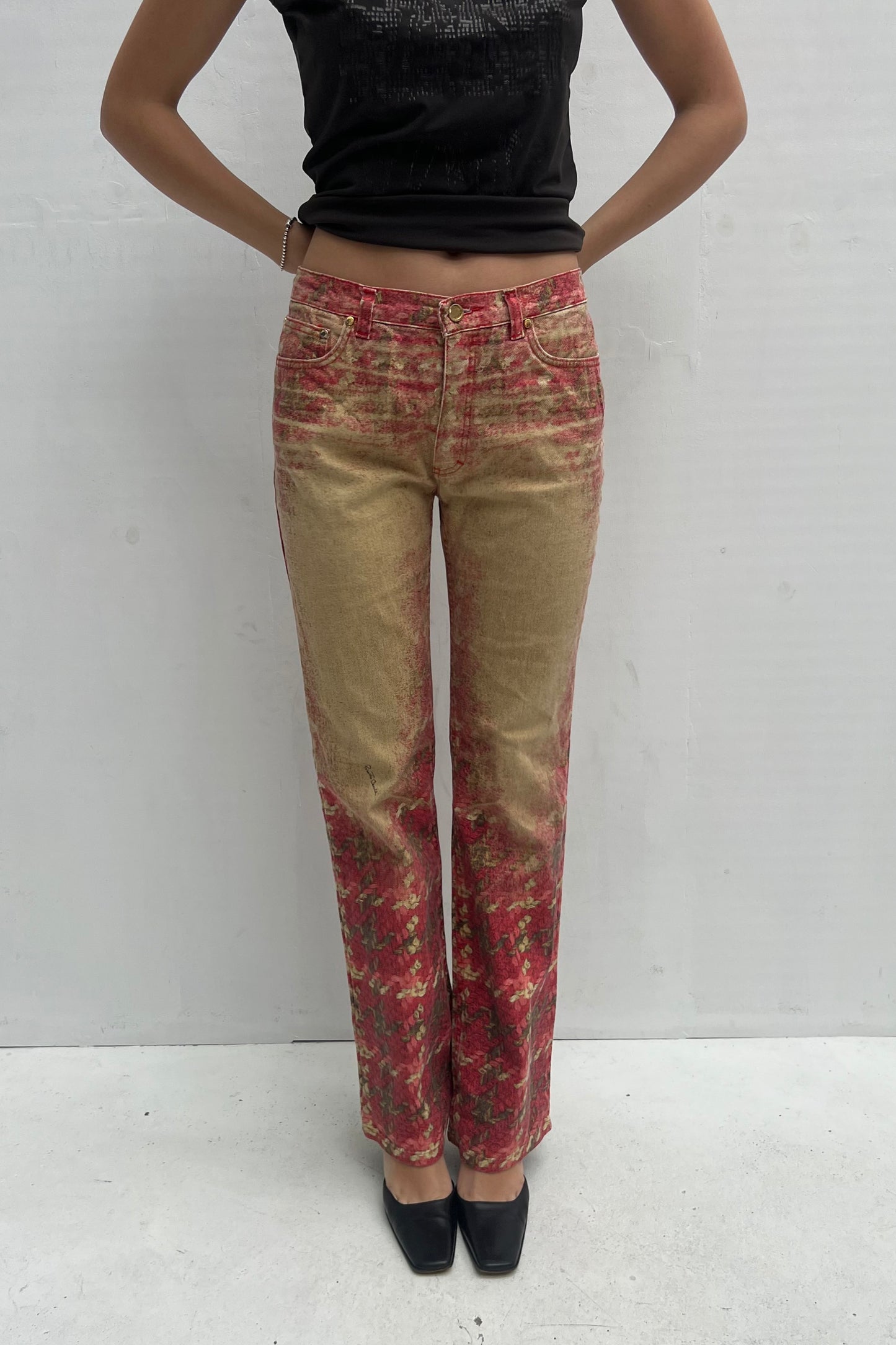 Vintage Knit Print Pants