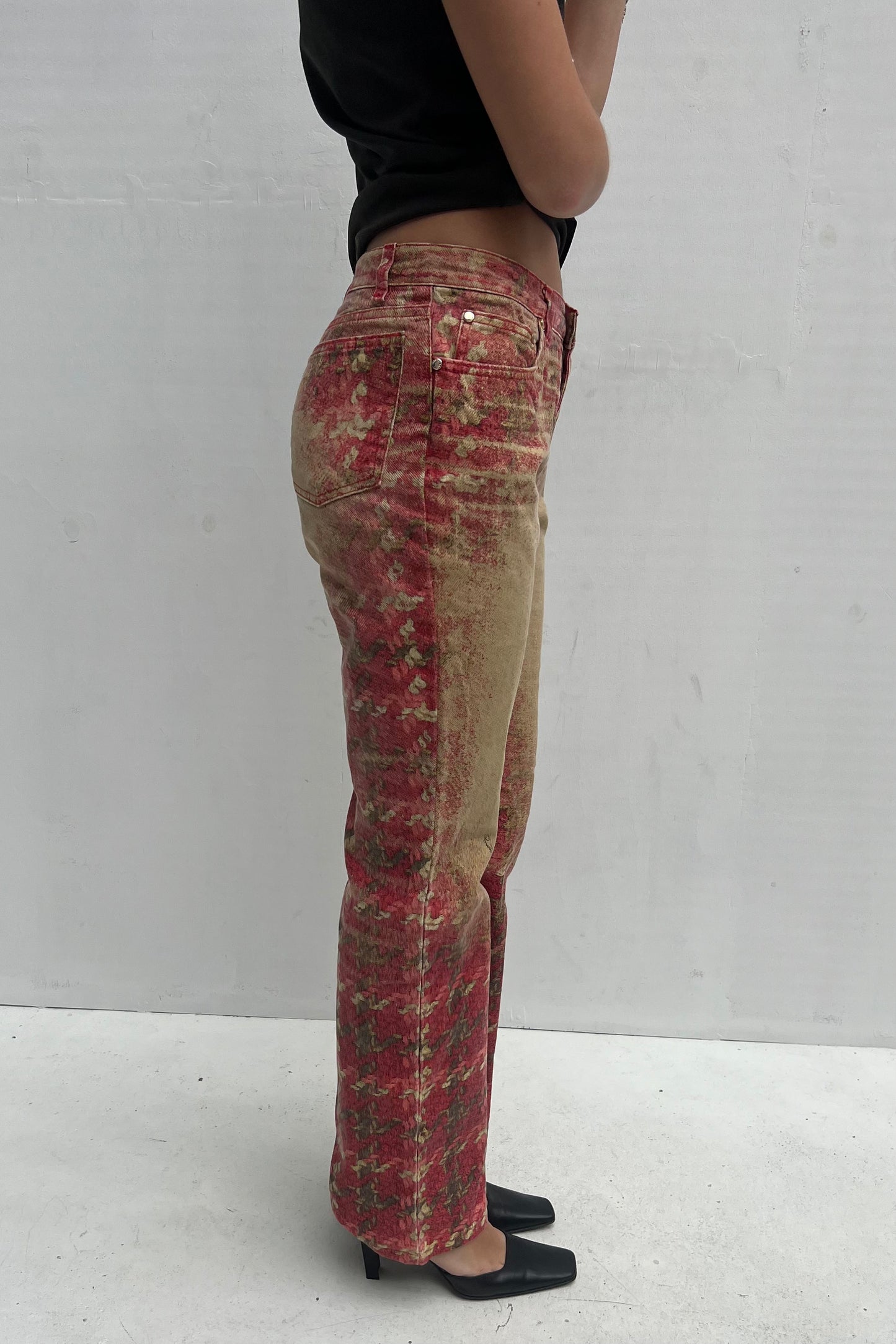 Vintage Knit Print Pants