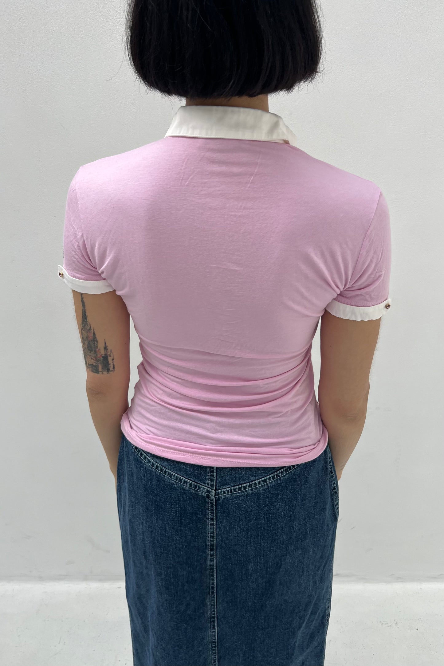 Vintage Pink Polo Tee