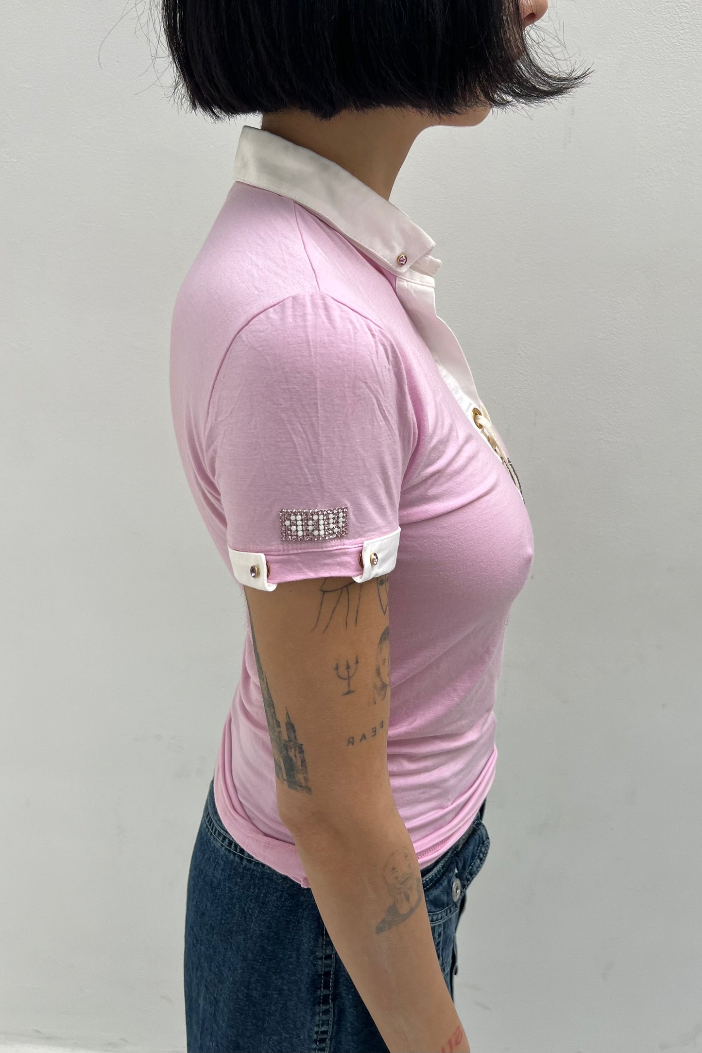 Vintage Pink Polo Tee