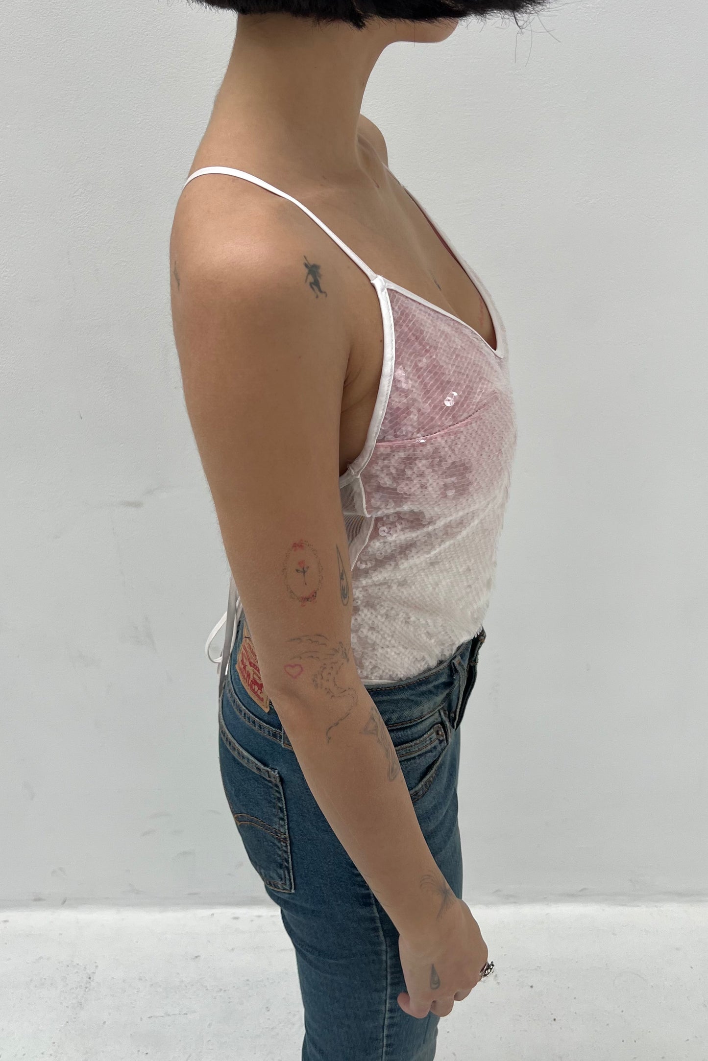 Vintage Pink Sequin Body