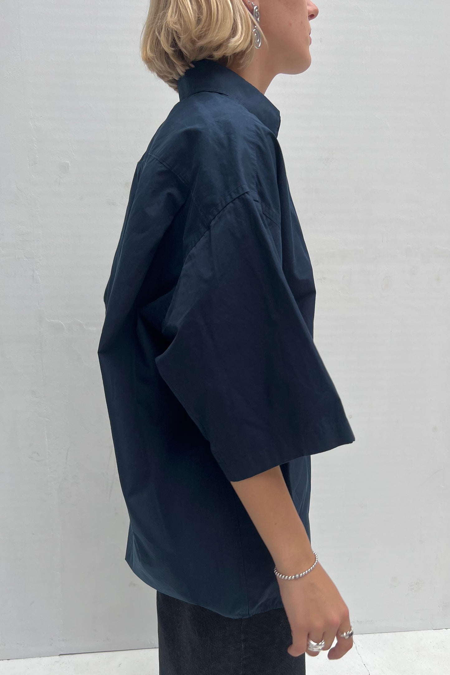 Vintage Navy Varisty Button-Up shirt