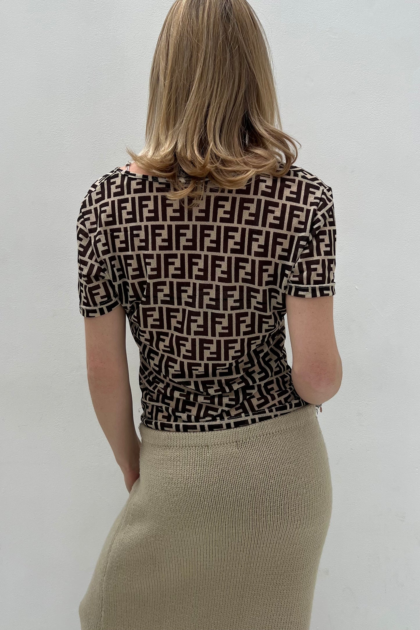 Vintage Brown & Cream Zucca Tee