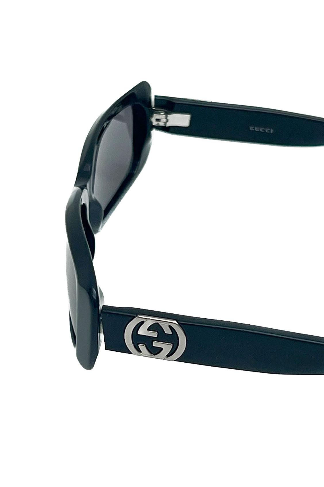 Vintage Black Classic Silver Interlocking Logo Sunglasses