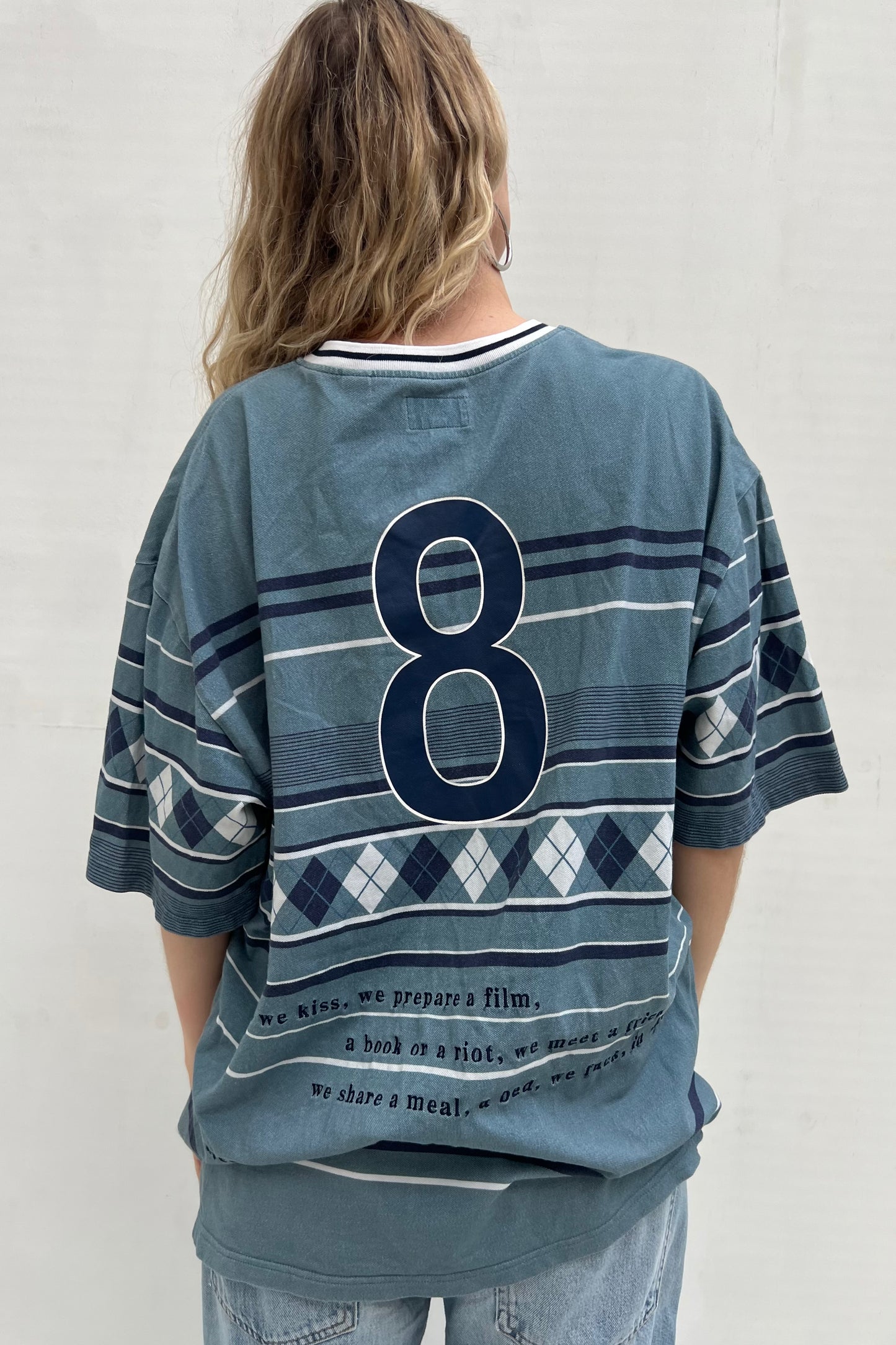 Vintage Blue Bernadette Oversized Tee
