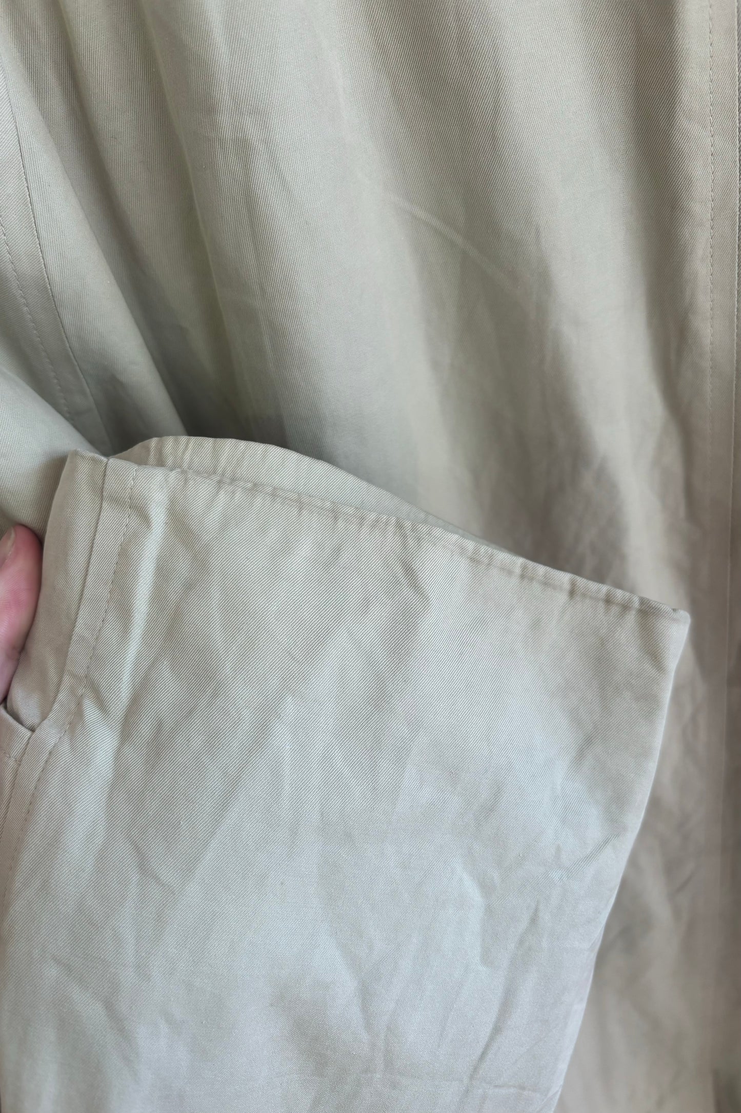 Vintage Straight Trenchcoat Light Cream