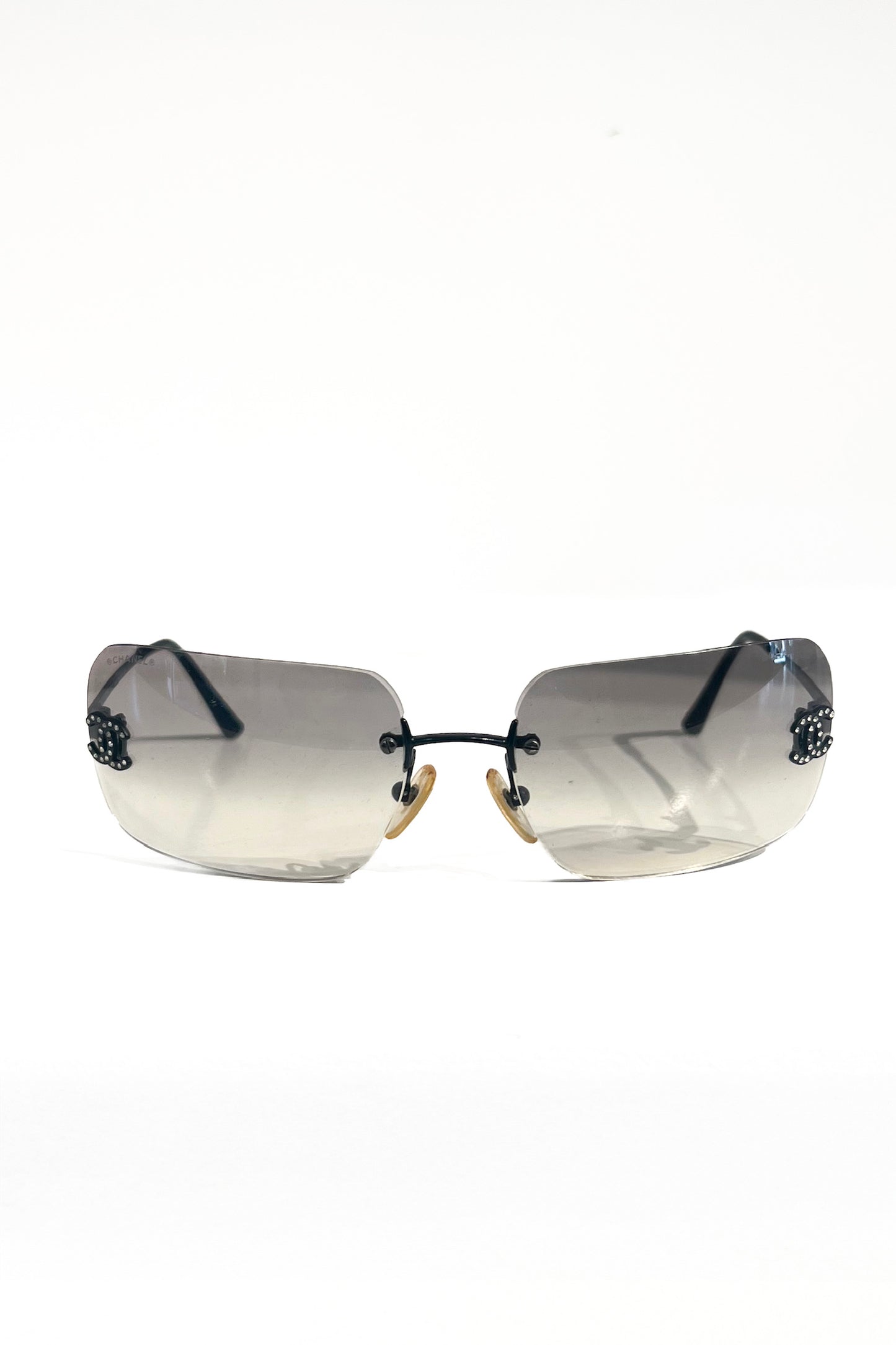 Vintage Black Smokey Diamante Sunglasses