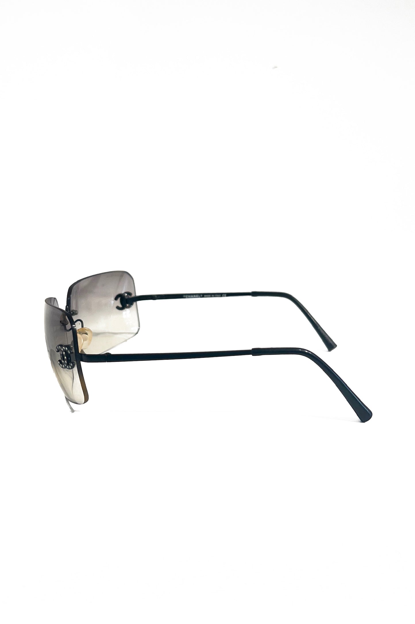 Vintage Black Smokey Diamante Sunglasses