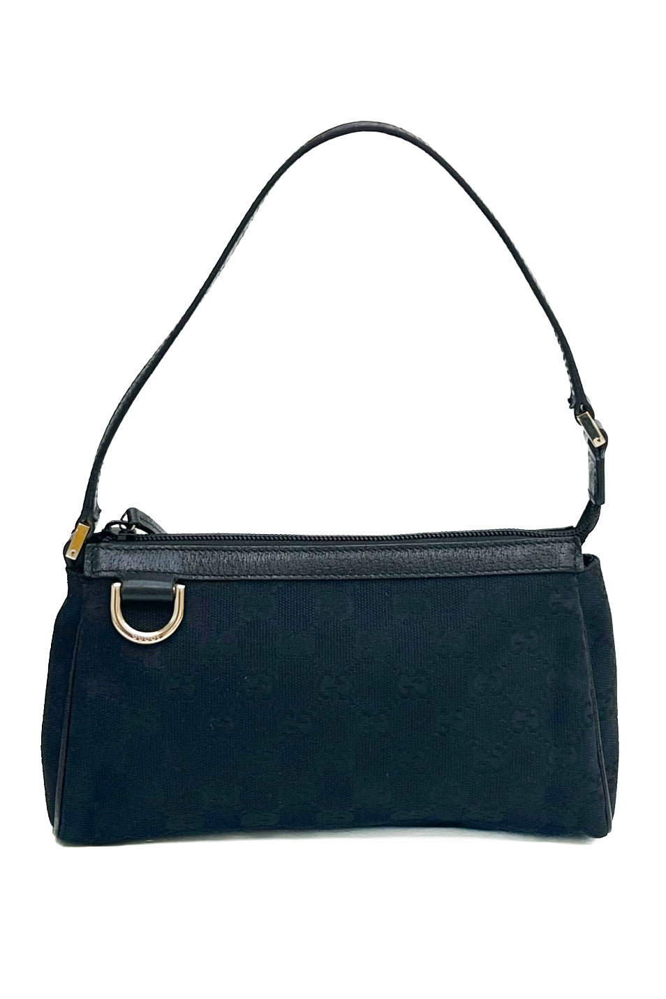 Vintage Black Monogram D-Ring Pochette