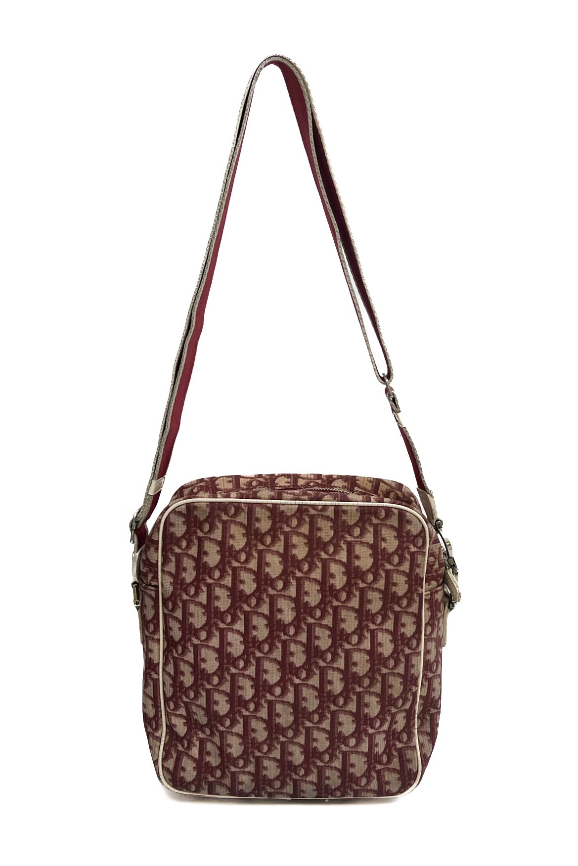 Vintage Red Coated Oblique Monogram Cross Body Bag