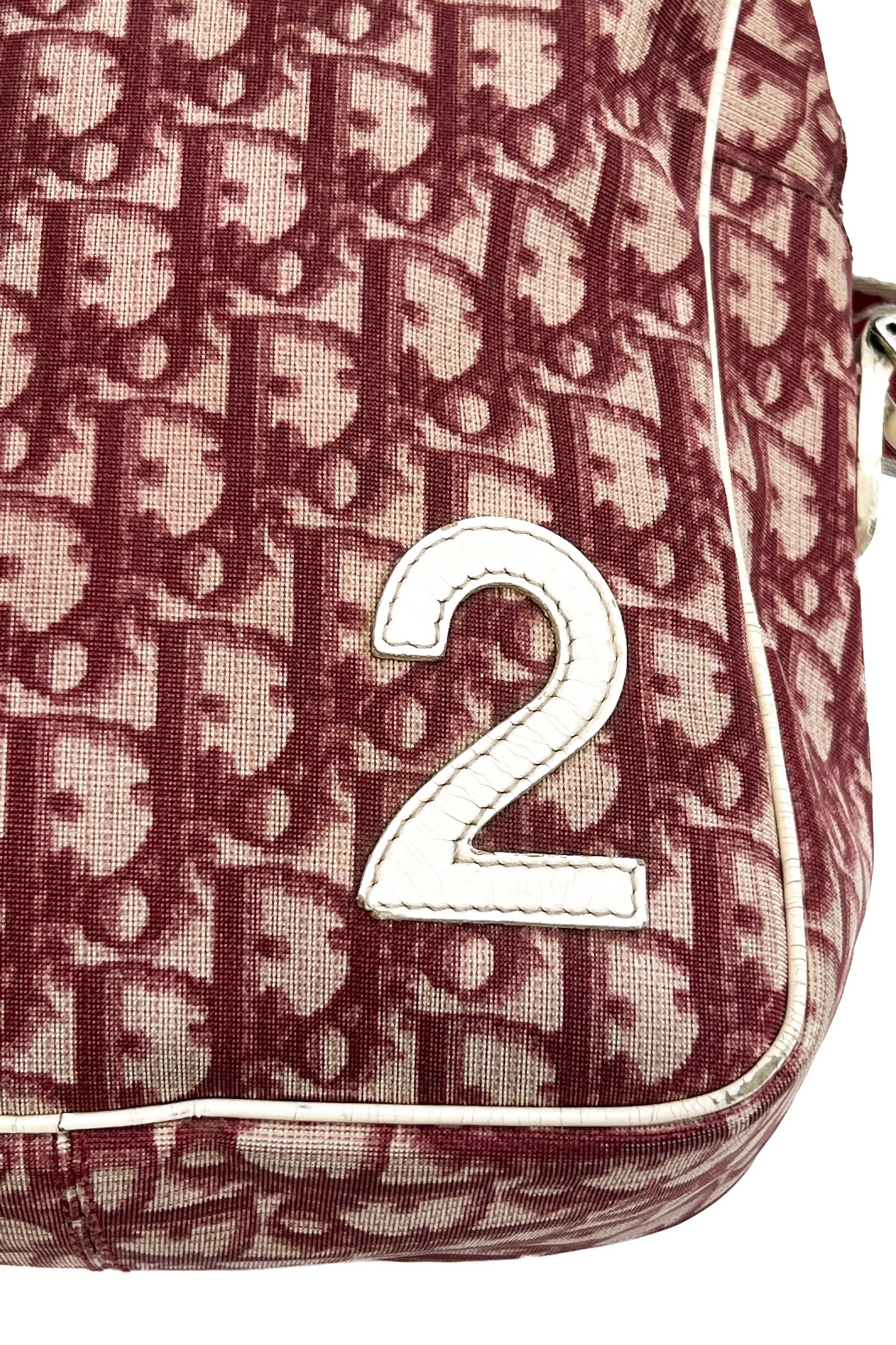 Vintage Red Coated Oblique Monogram Cross Body Bag