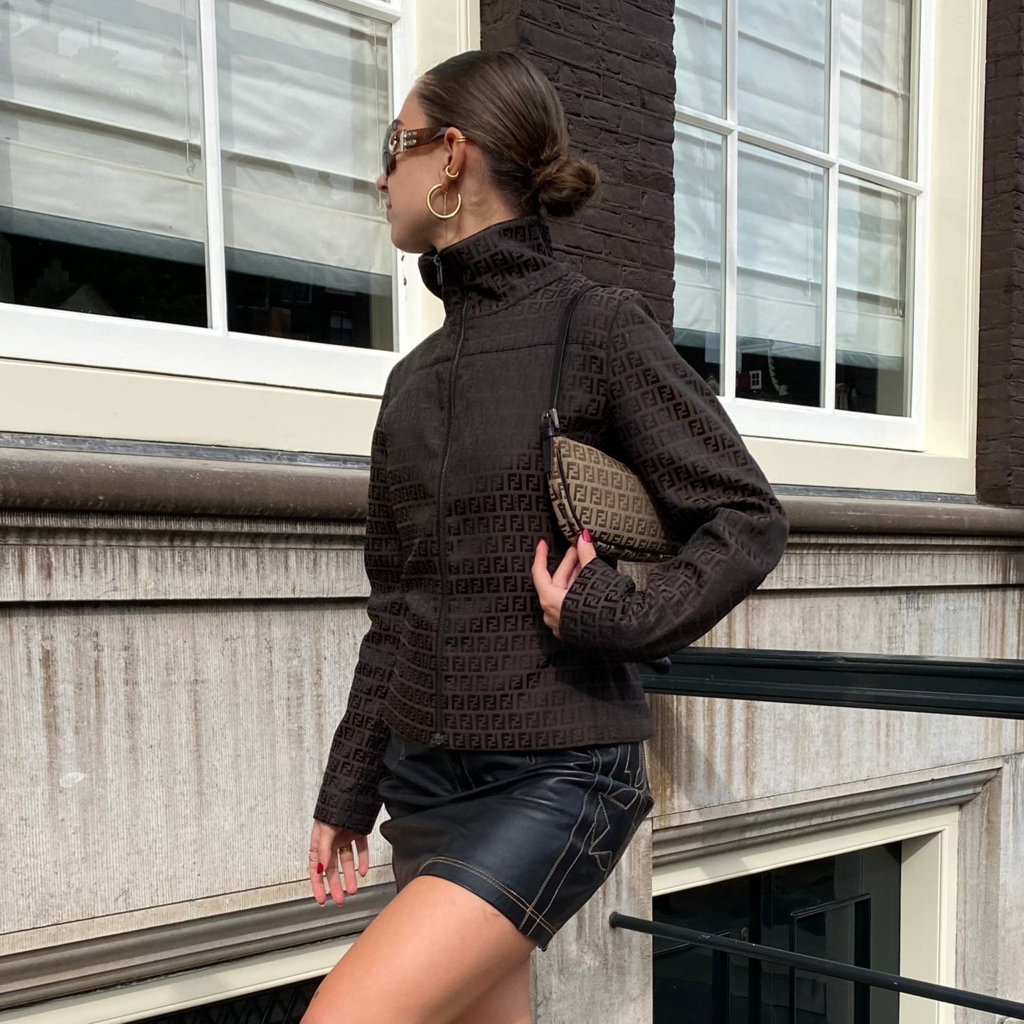 Vintage Fendi Chocolate Zucca Jacket