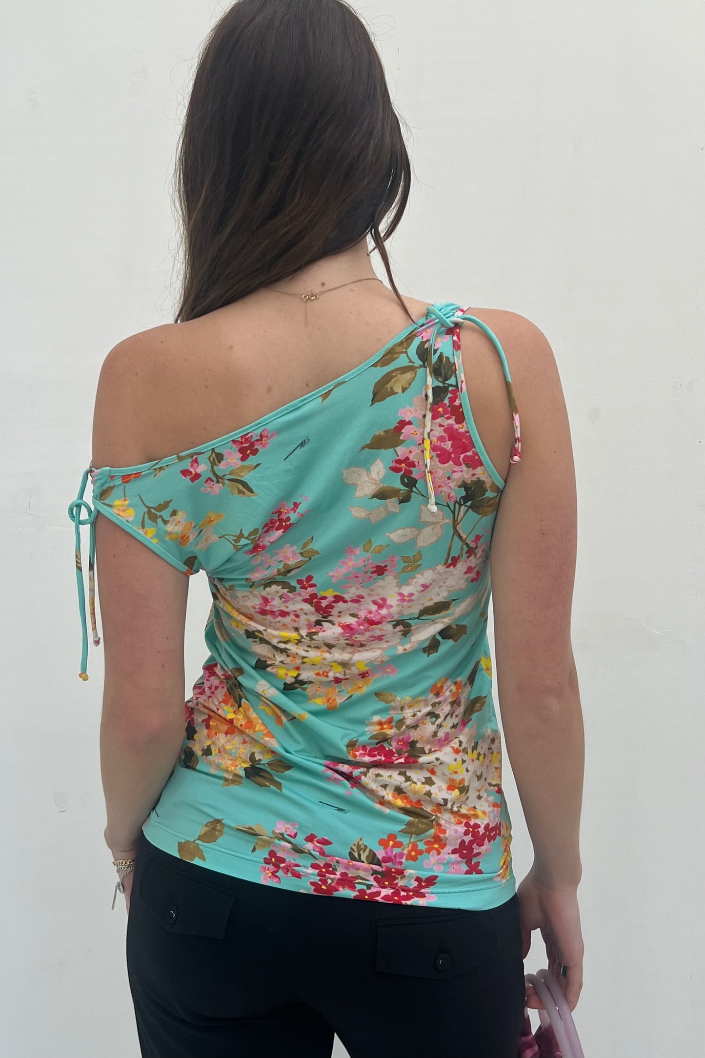Vintage Turquoise Flower Top