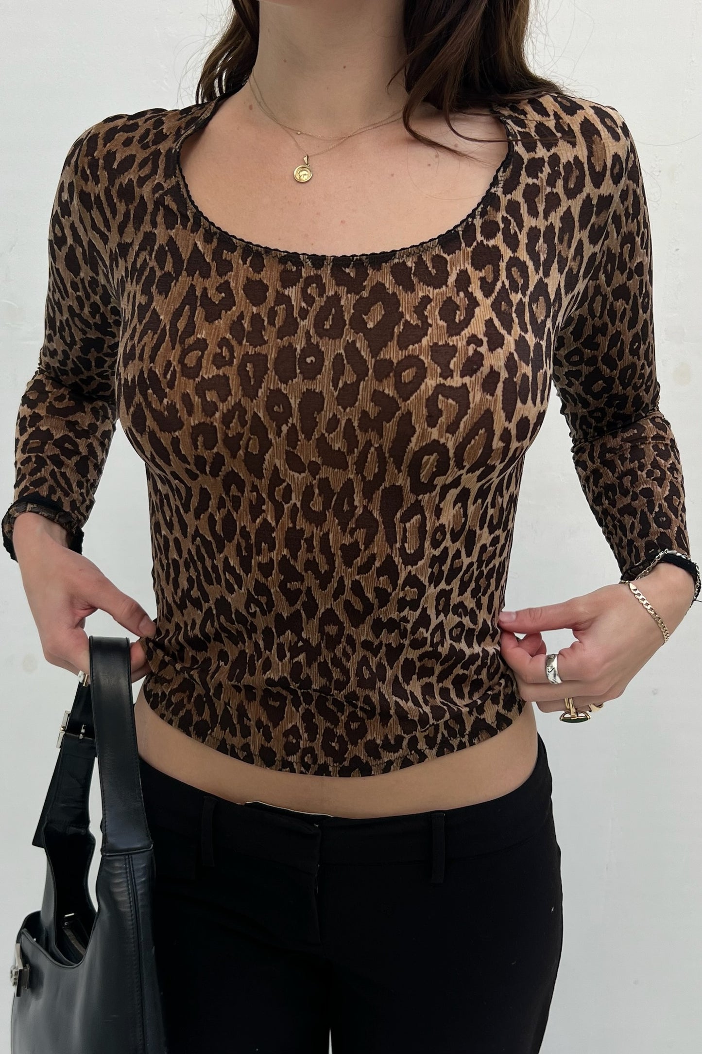 Vintage Classic Leopard See-Through Longsleeve