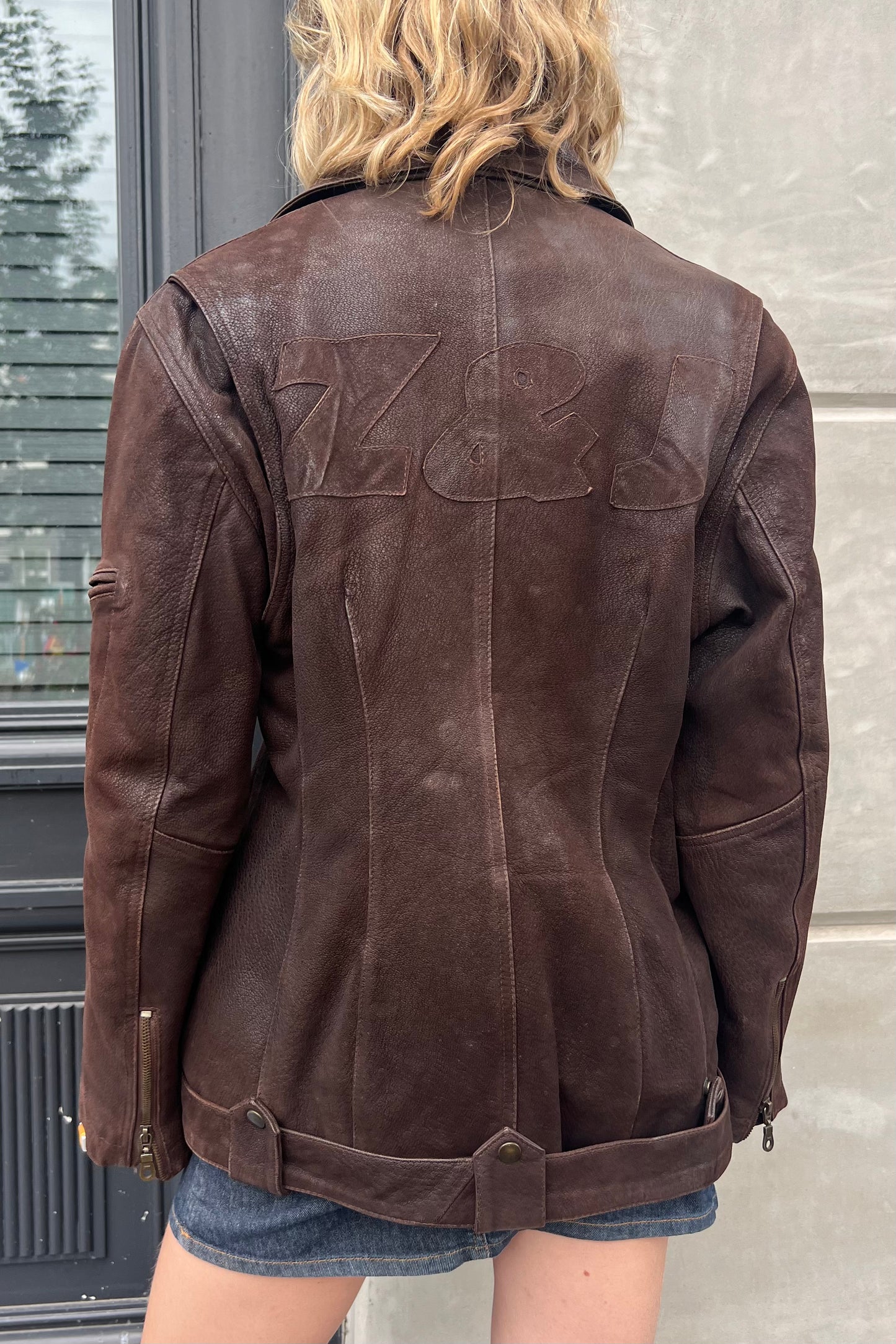 Vintage Zino & Judy Chocolate Leather Biker Jacket
