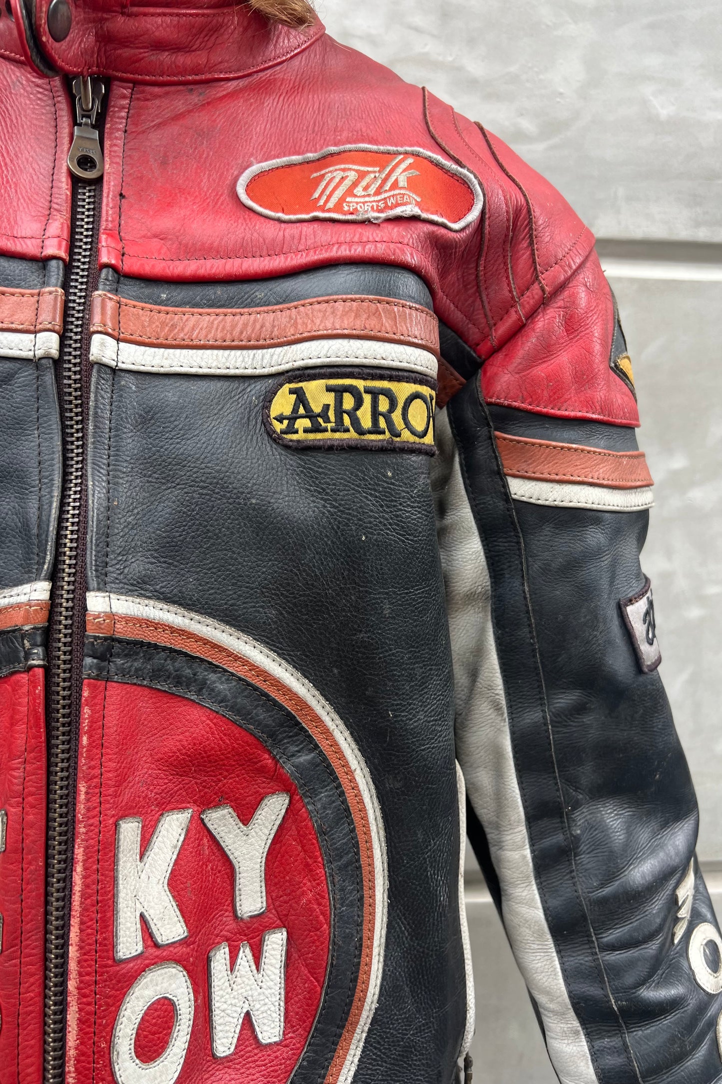Vintage Lucky Arrow Leather Motor Jacket -