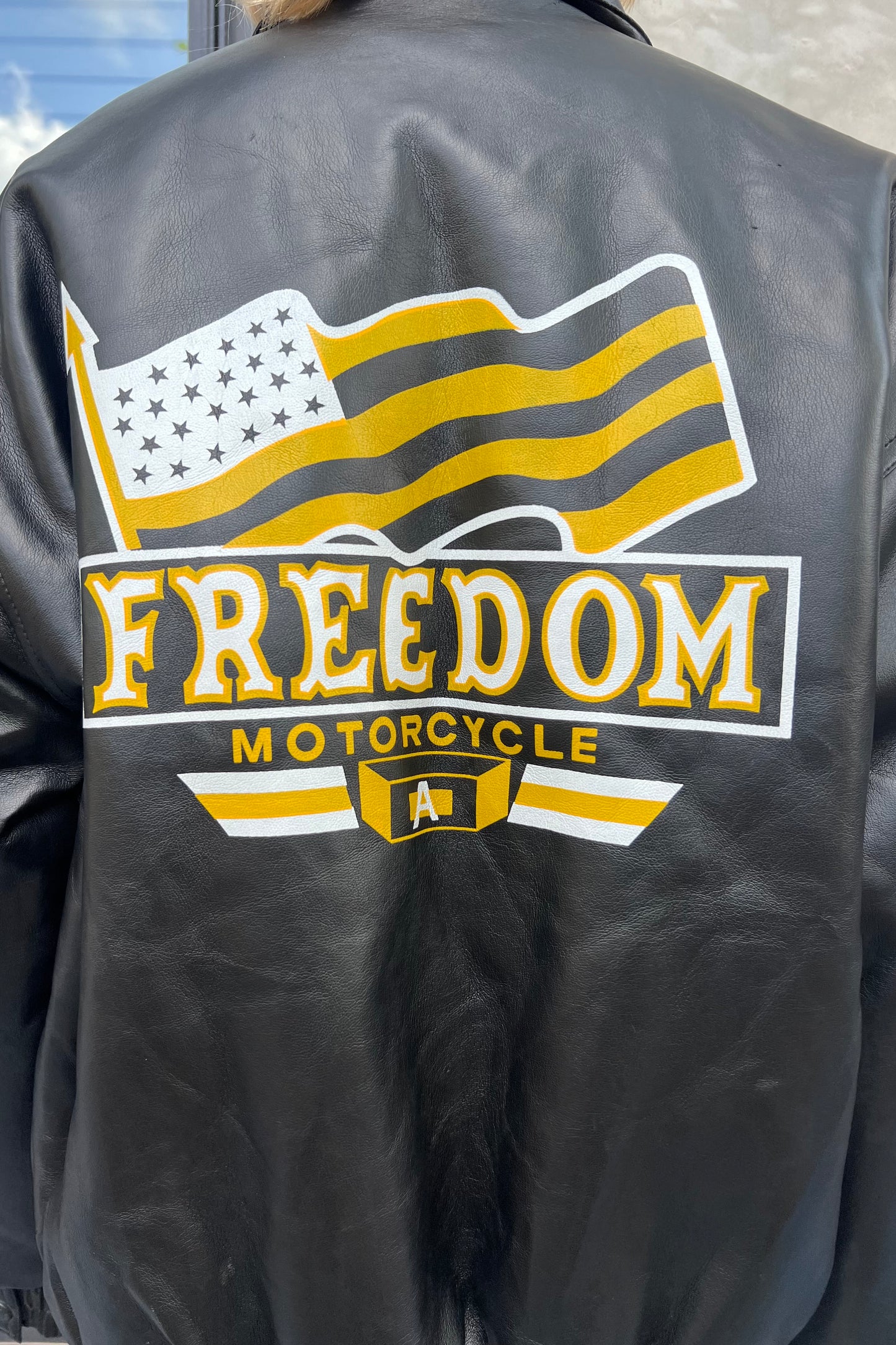 Vintage Leather Xir Vegan Leather Racing Jacket