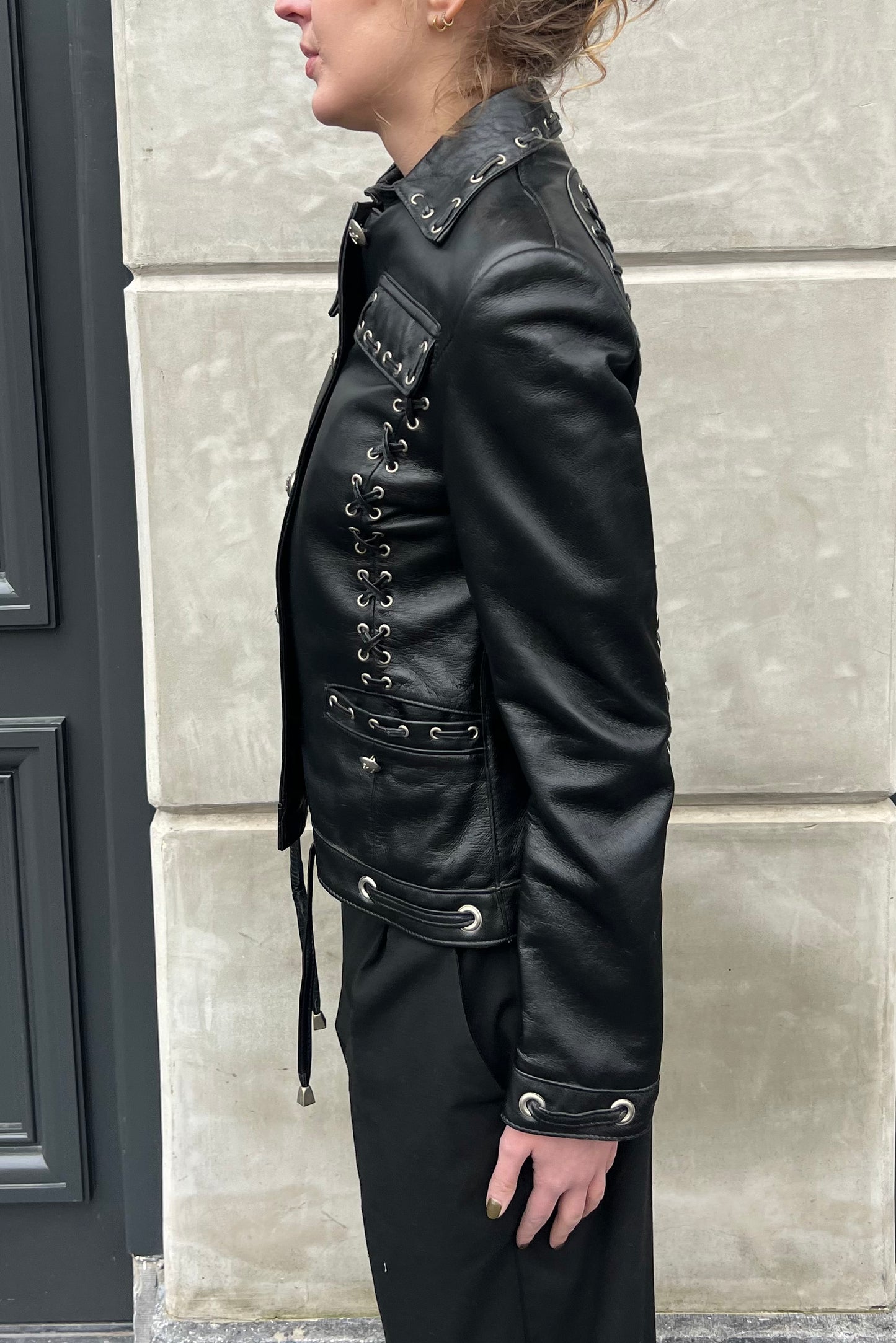 Vintage Black Leather Love Jacket