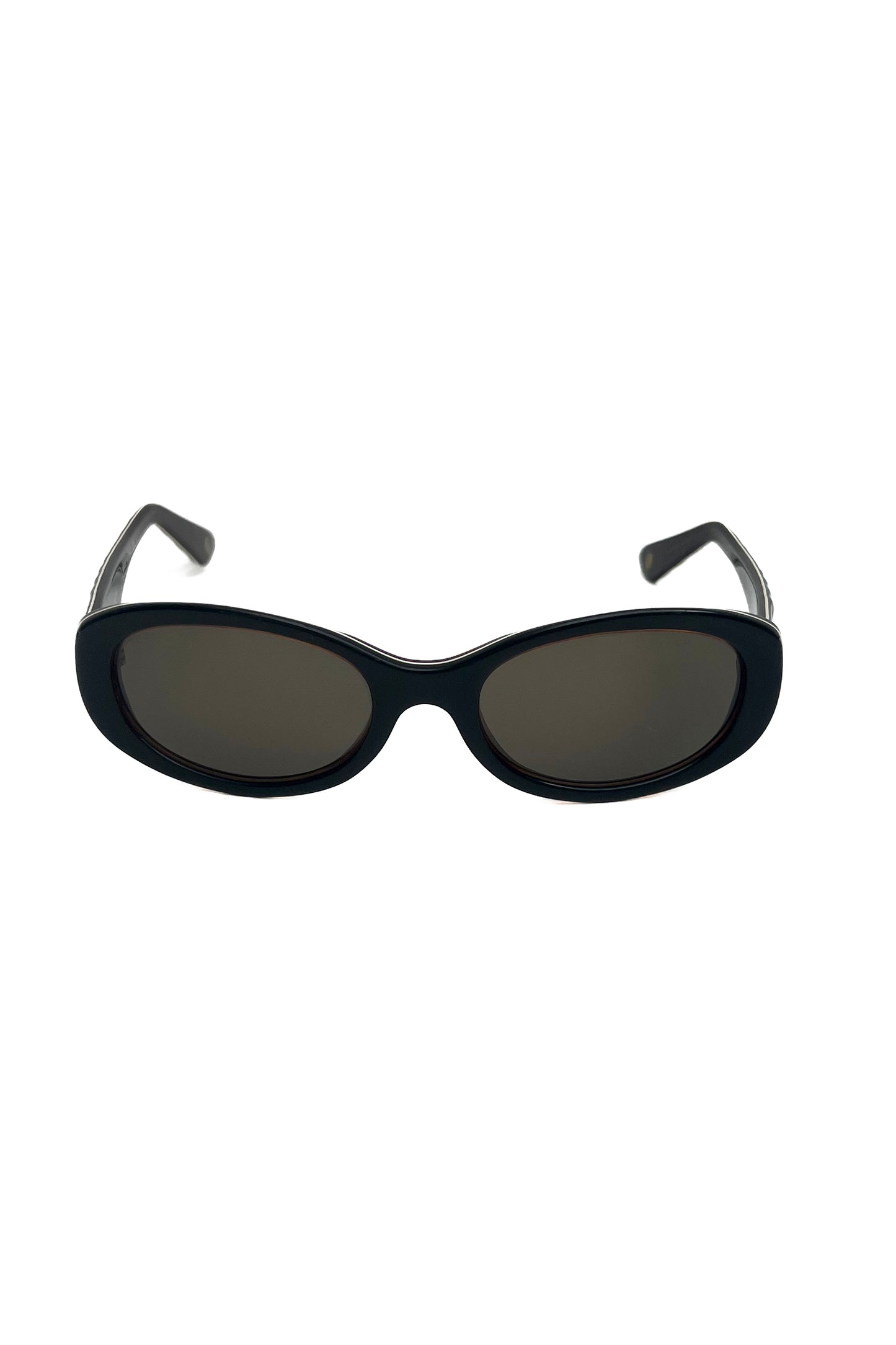 Vintage Chocolate Simple Oval Sunglasses