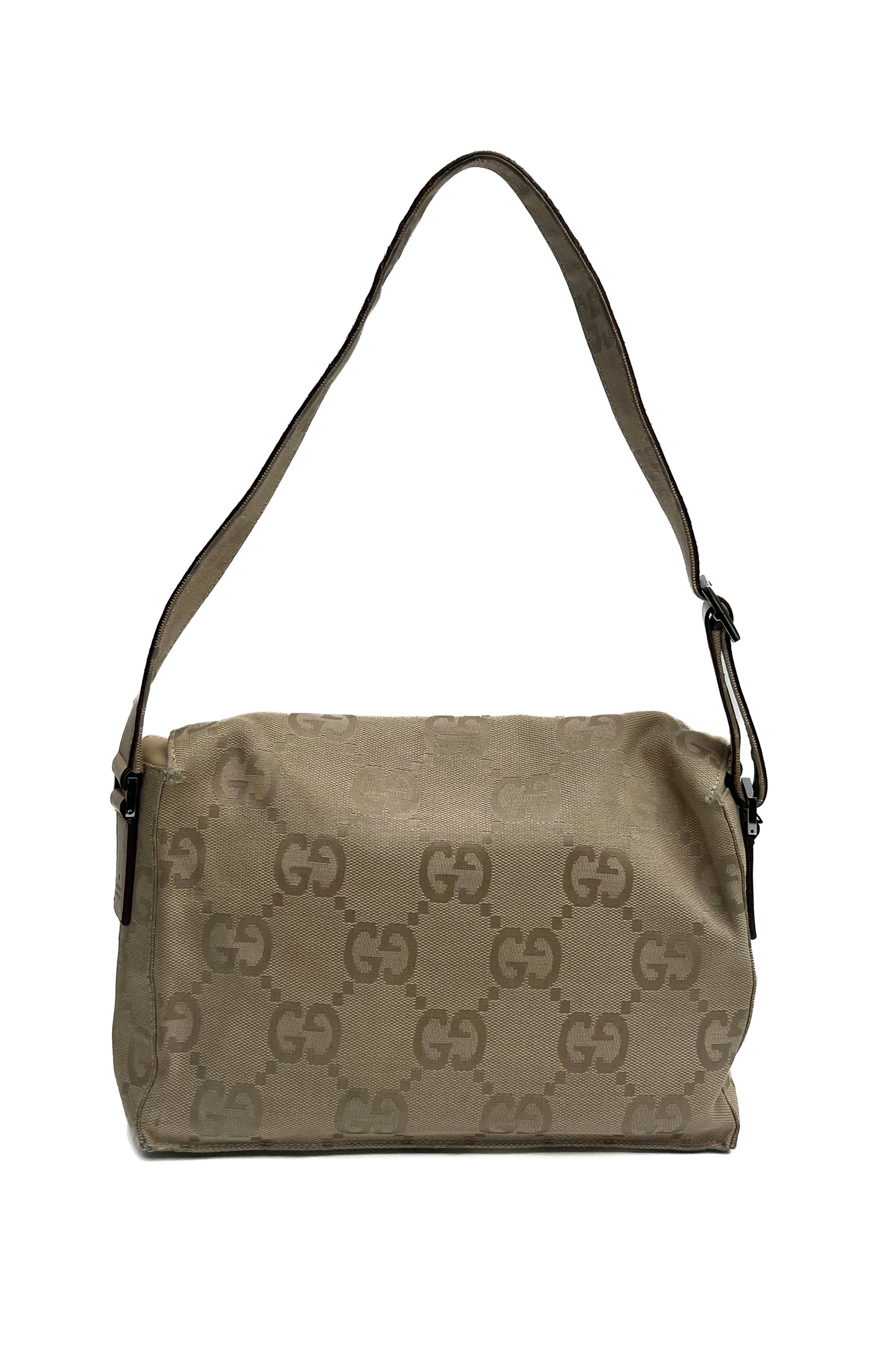 Vintage Beige Big Logo Shoulder Bag