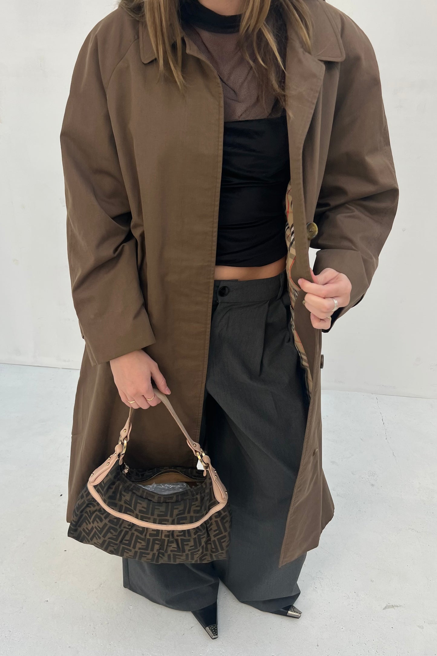 Vintage Straight Trenchcoat Brown