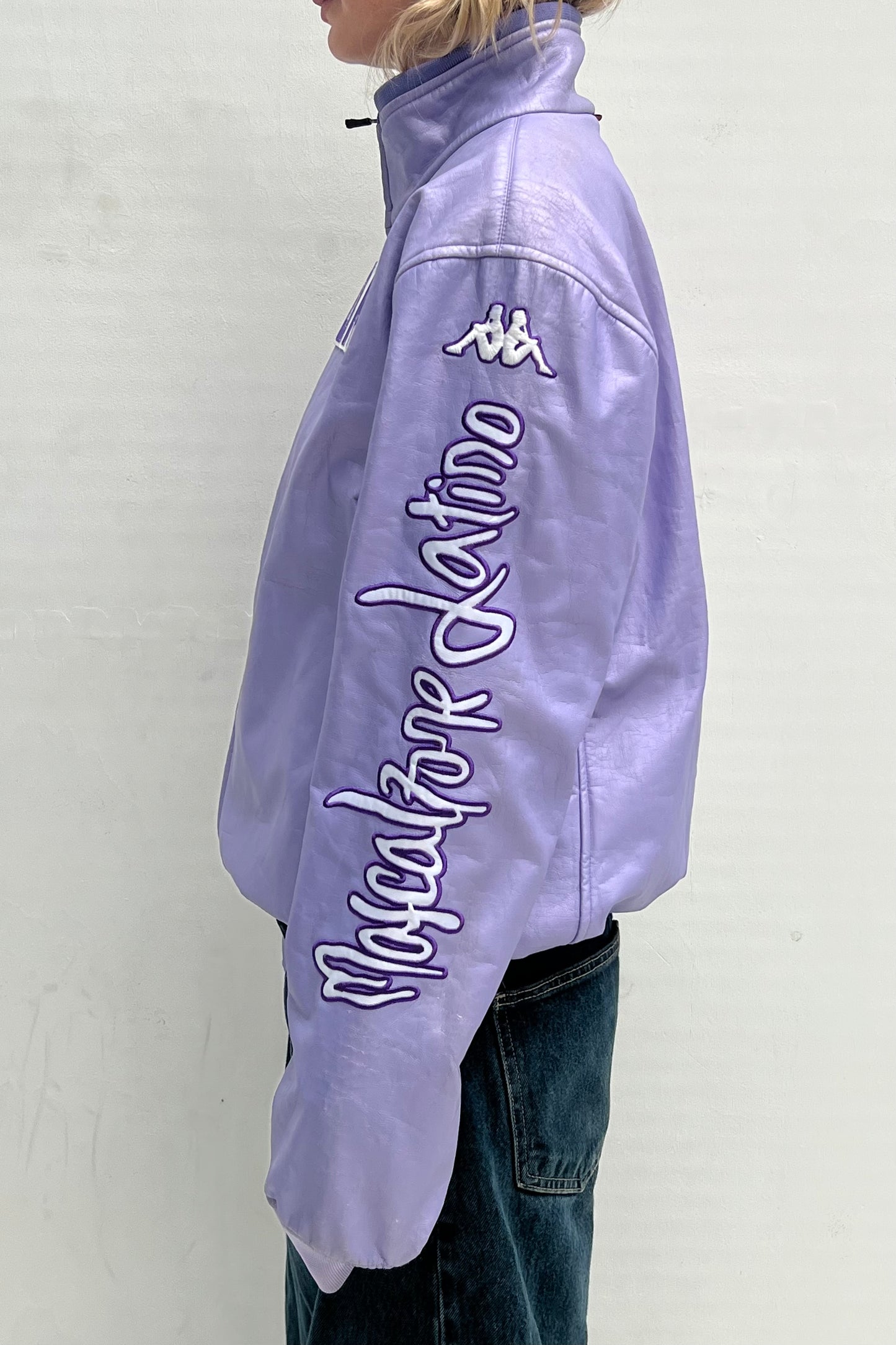 Vintage Mascalzone Latino Lilac Bomber Jacket