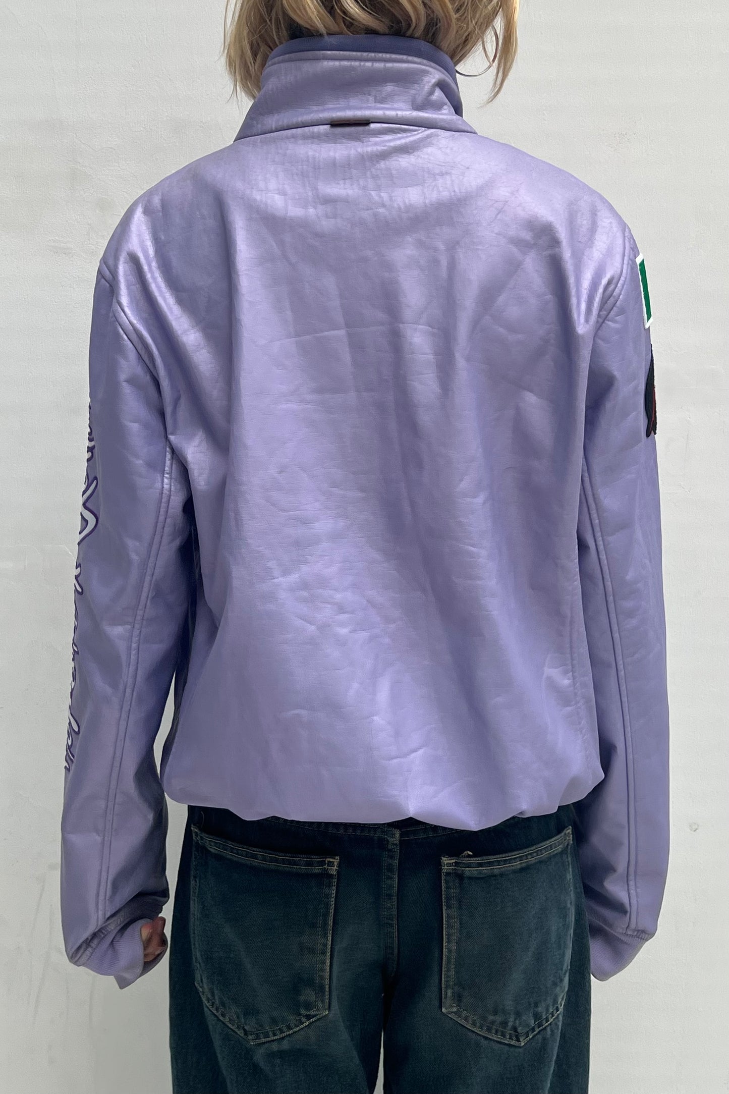 Vintage Mascalzone Latino Lilac Bomber Jacket