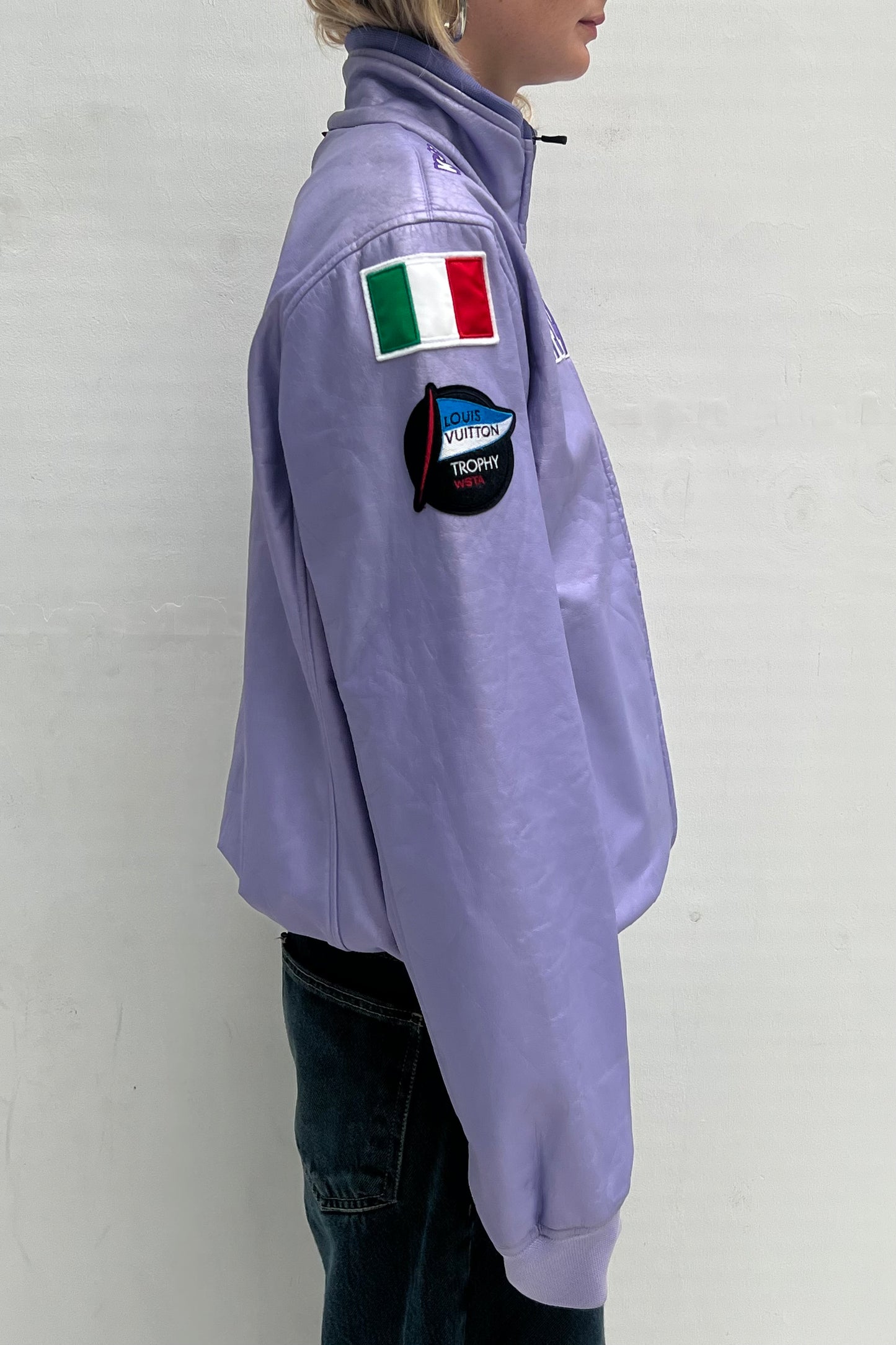 Vintage Mascalzone Latino Lilac Bomber Jacket