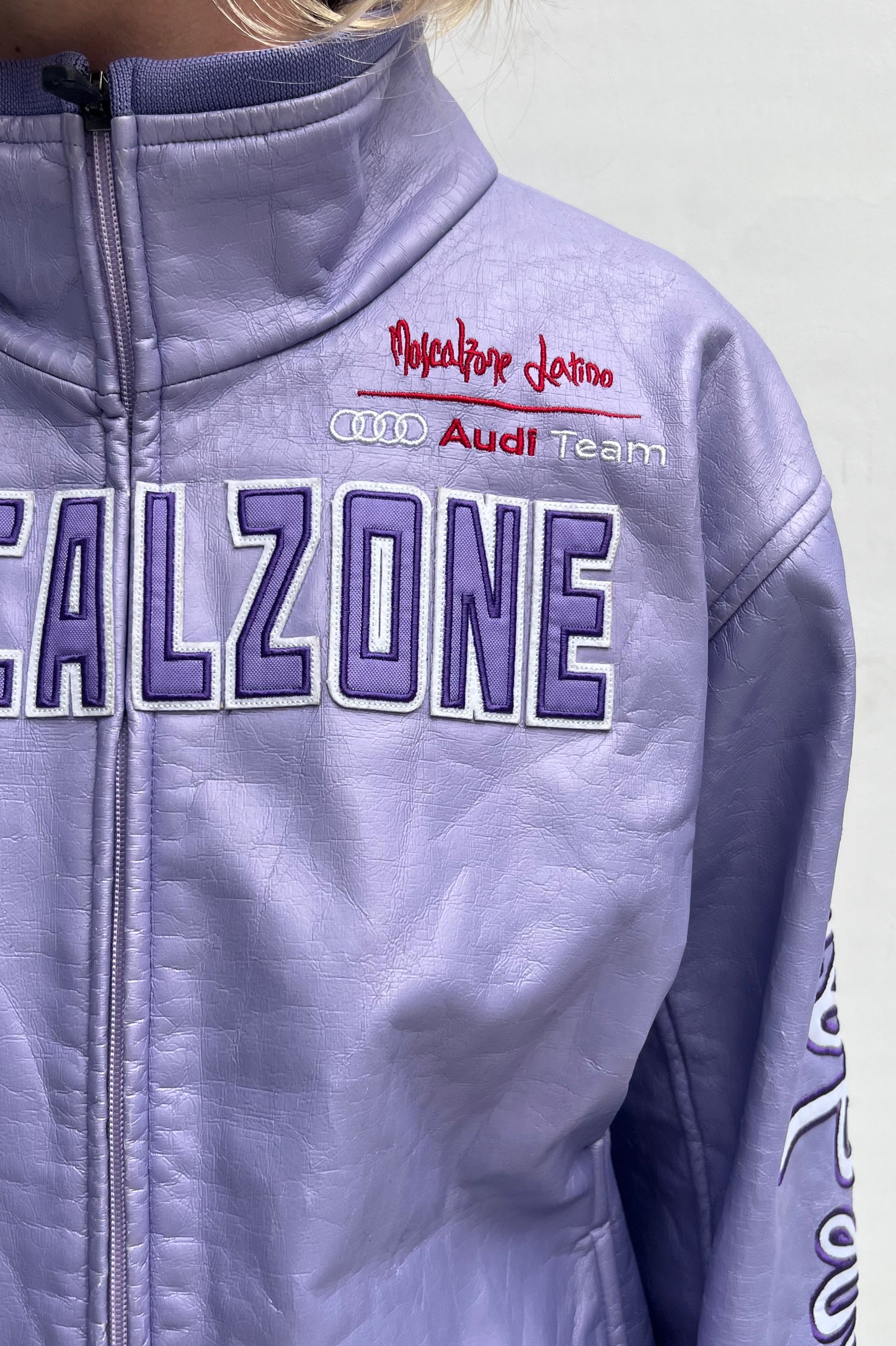 Vintage Mascalzone Latino Lilac Bomber Jacket