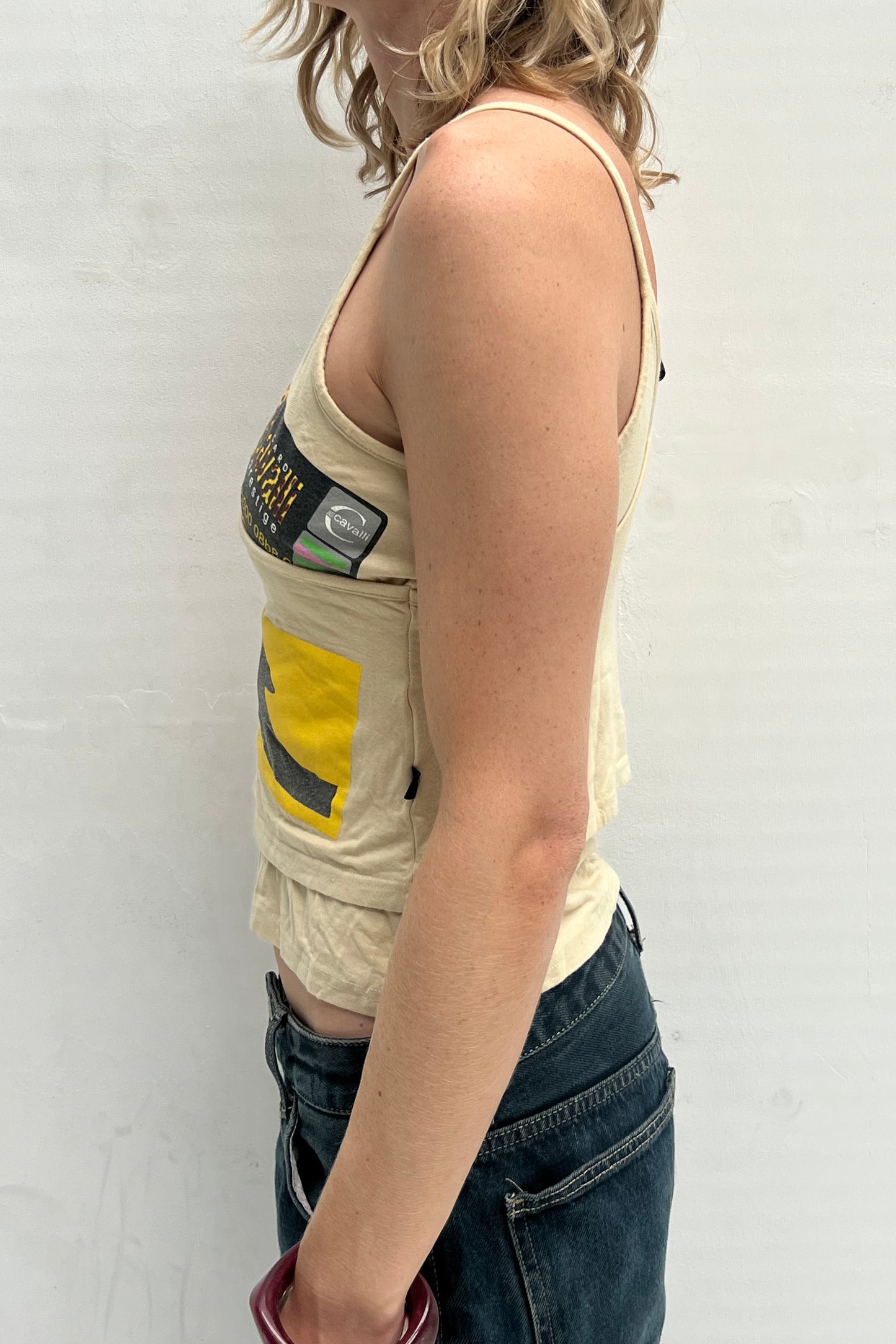 Vintage Tan Patches Top
