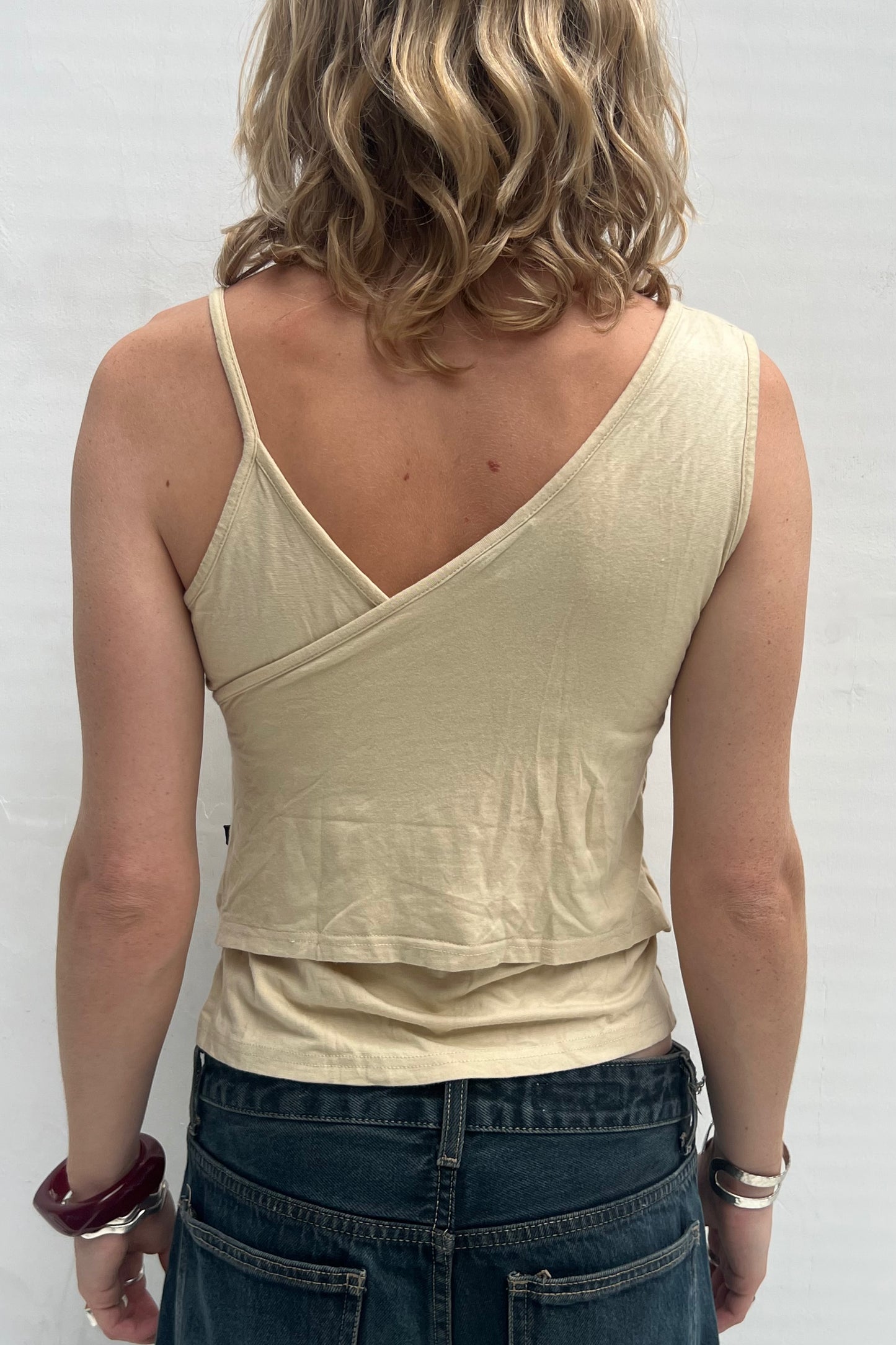 Vintage Tan Patches Top