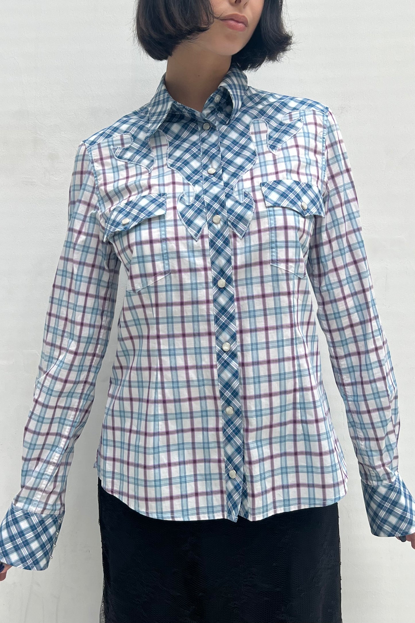Vintage Checked Cowgirl Blouse