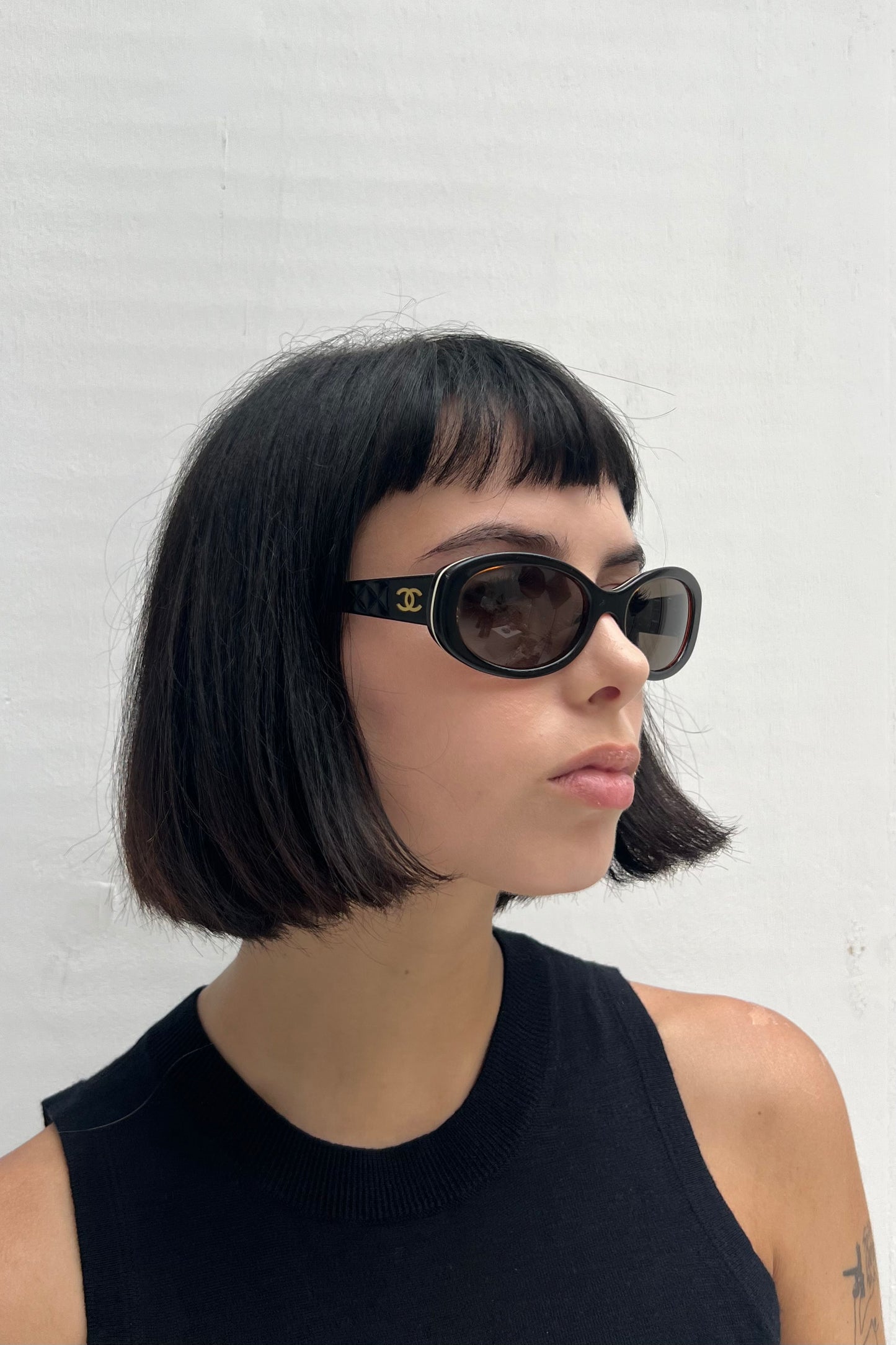 Vintage Chocolate Simple Oval Sunglasses