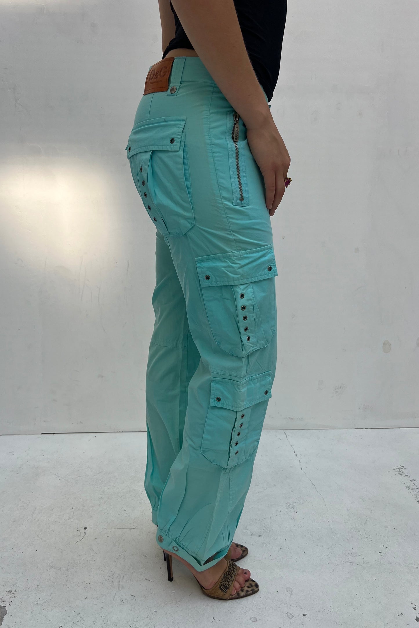 Vintage Turquise Cargo Pants