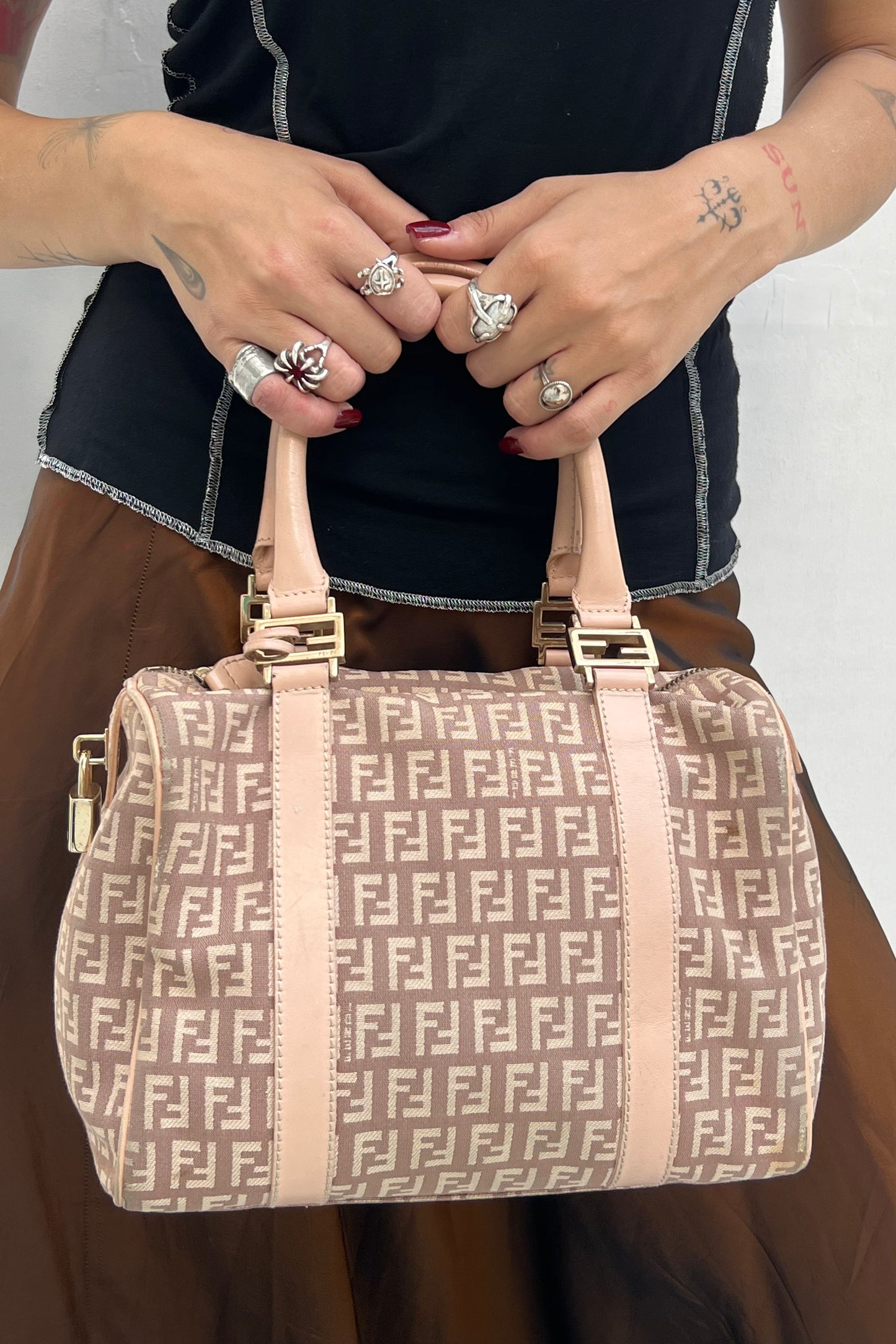 Vintage Nude Zuchino Boston Bag