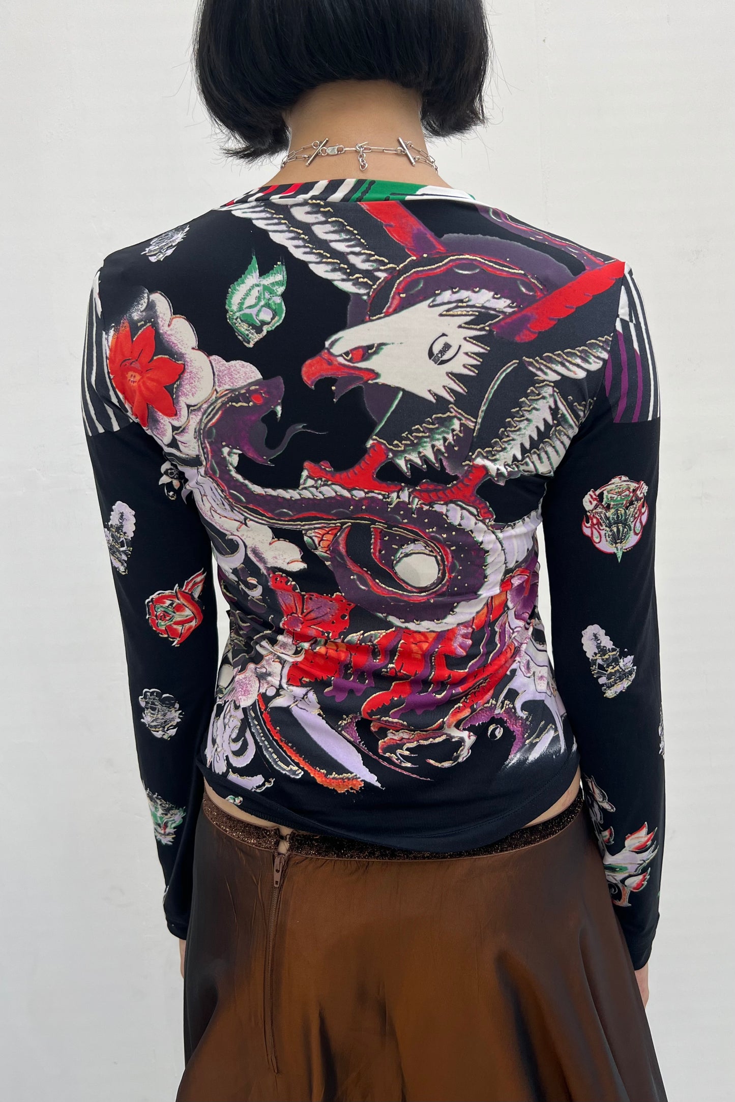Vintage Black Fantasy & Glitter Print Longsleeve