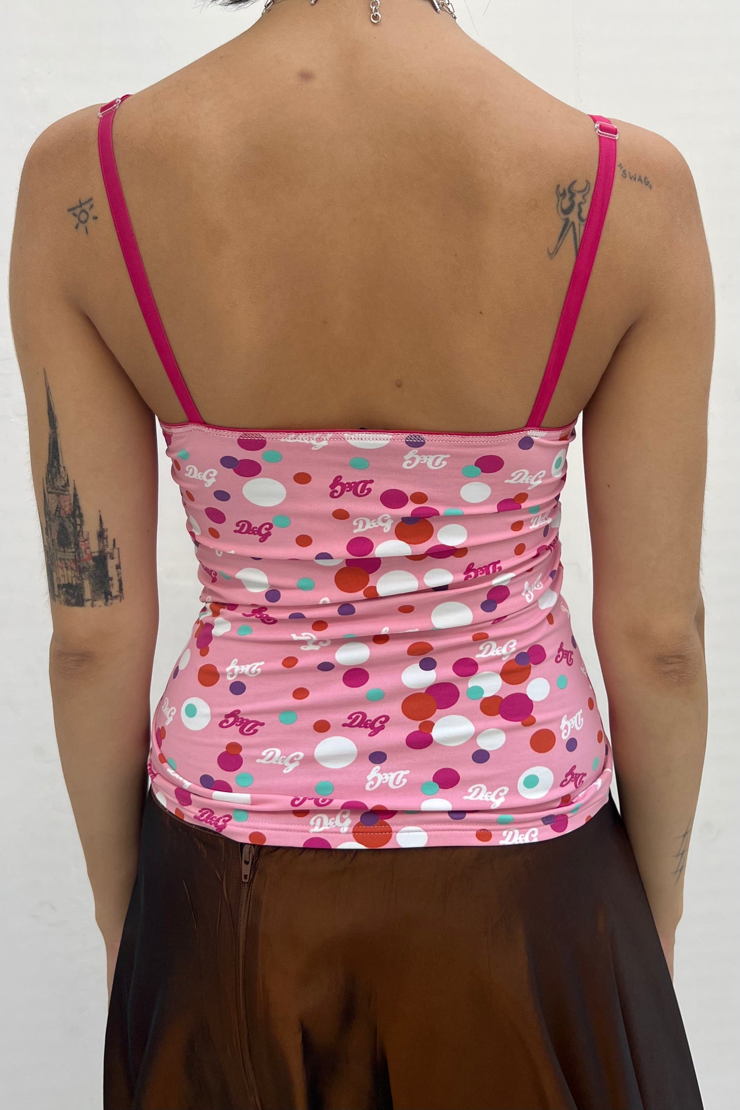 Vintage Pink Dotted Cami Top