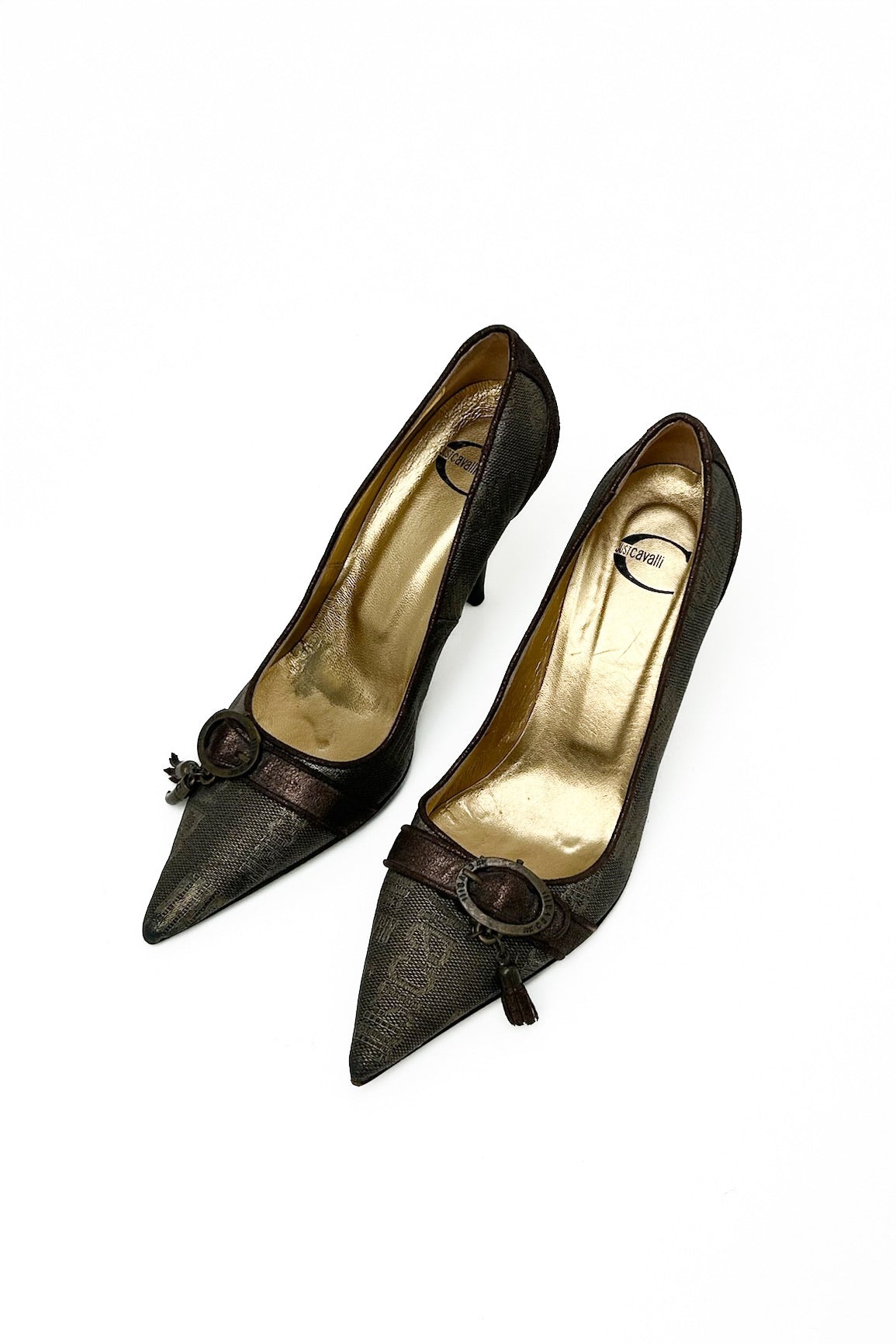 Vintage Bronze Tiny Tassle Heels 38