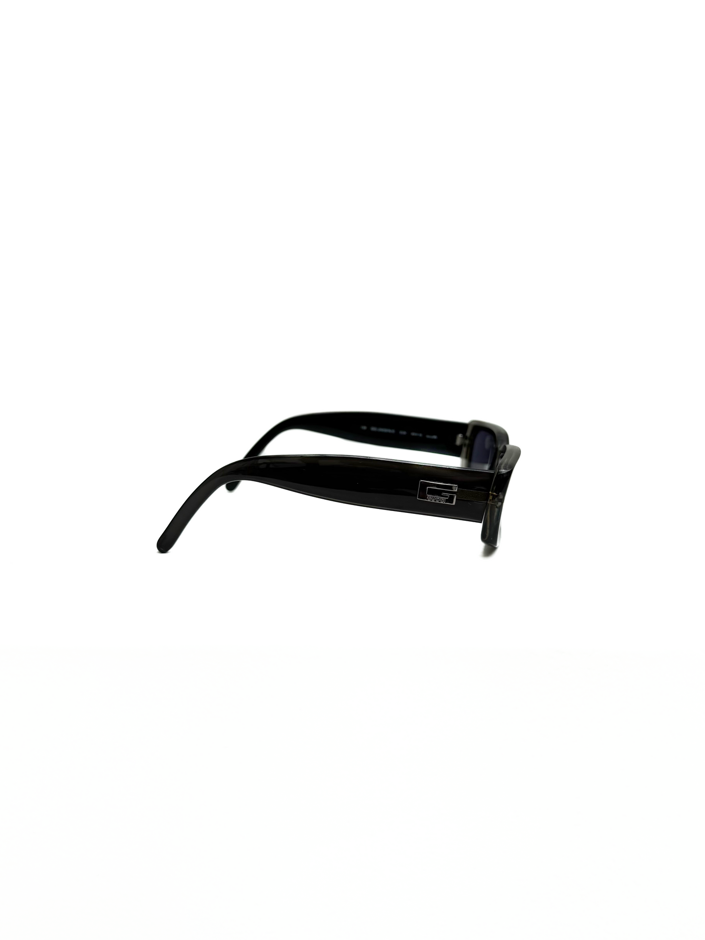 Vintage Anthracite Grey Rectangular Classic 90s Sunglasses