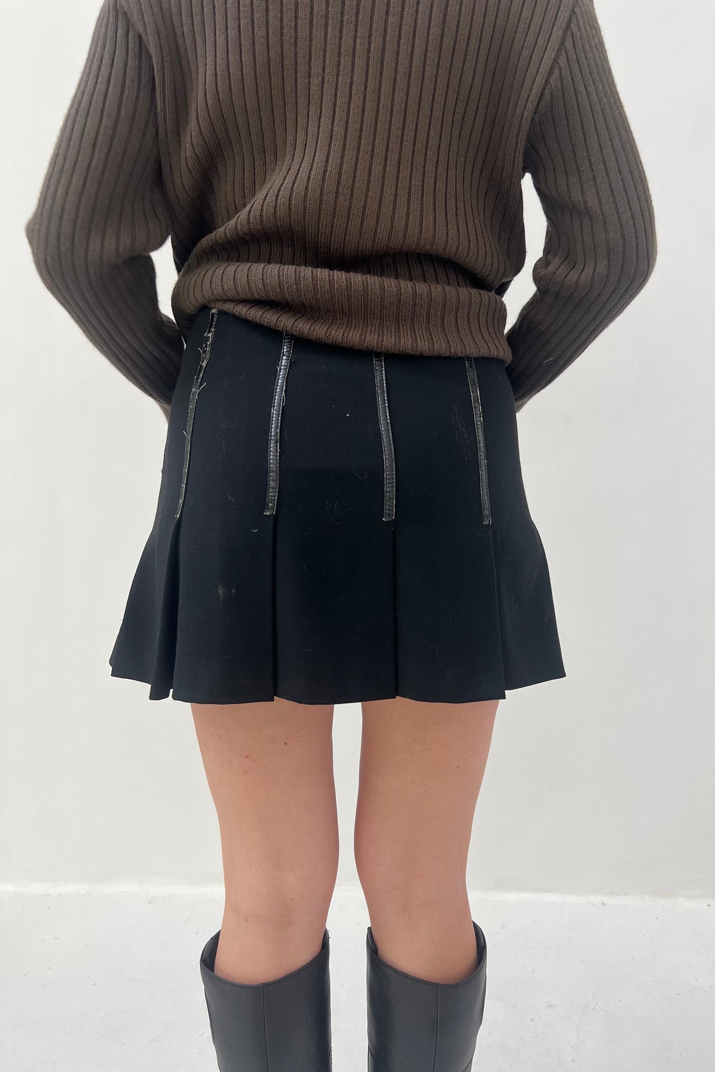 Vintage Black Mini School Girl Skirt