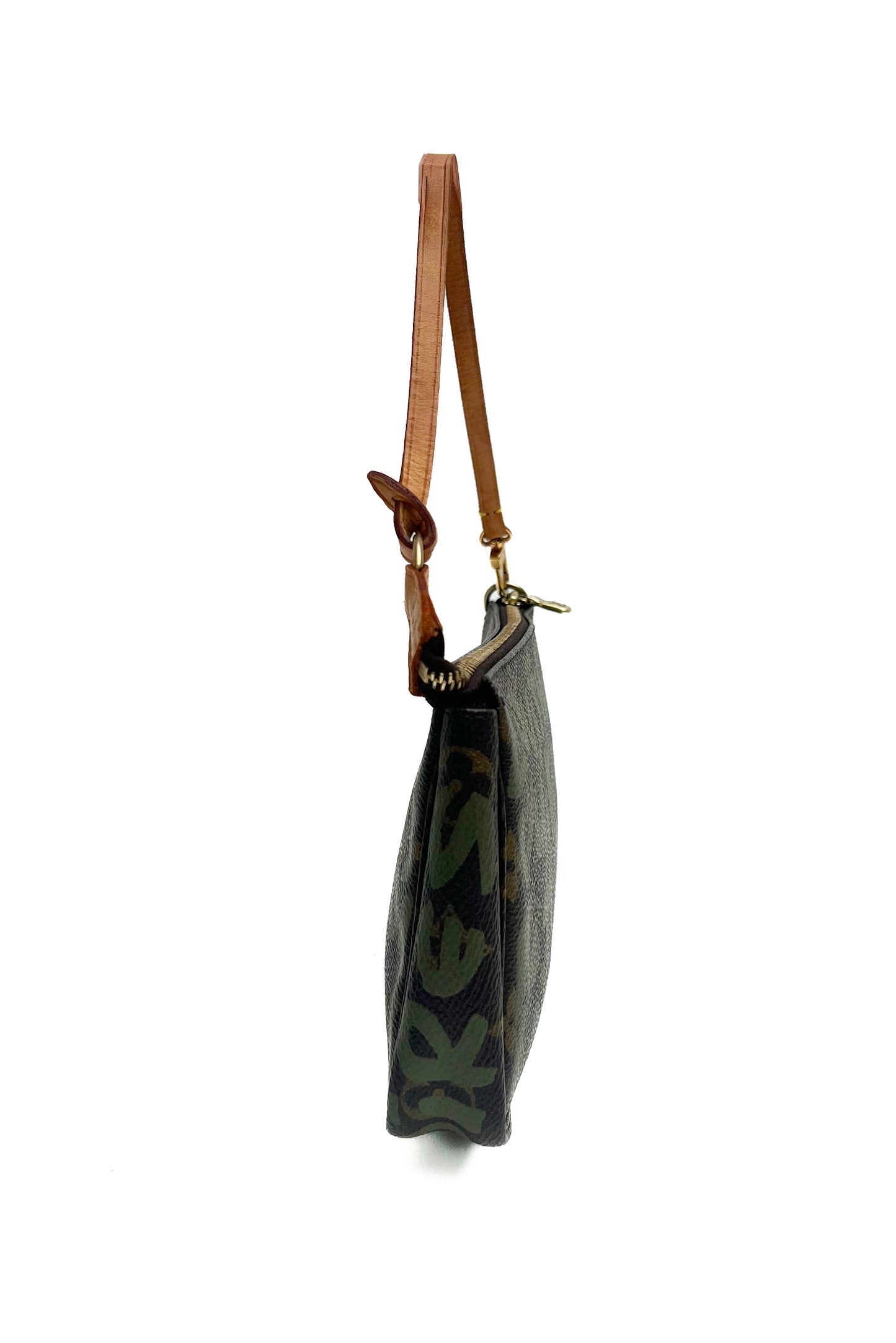 Vintage green Stephen Sprouse Graffiti Pochette